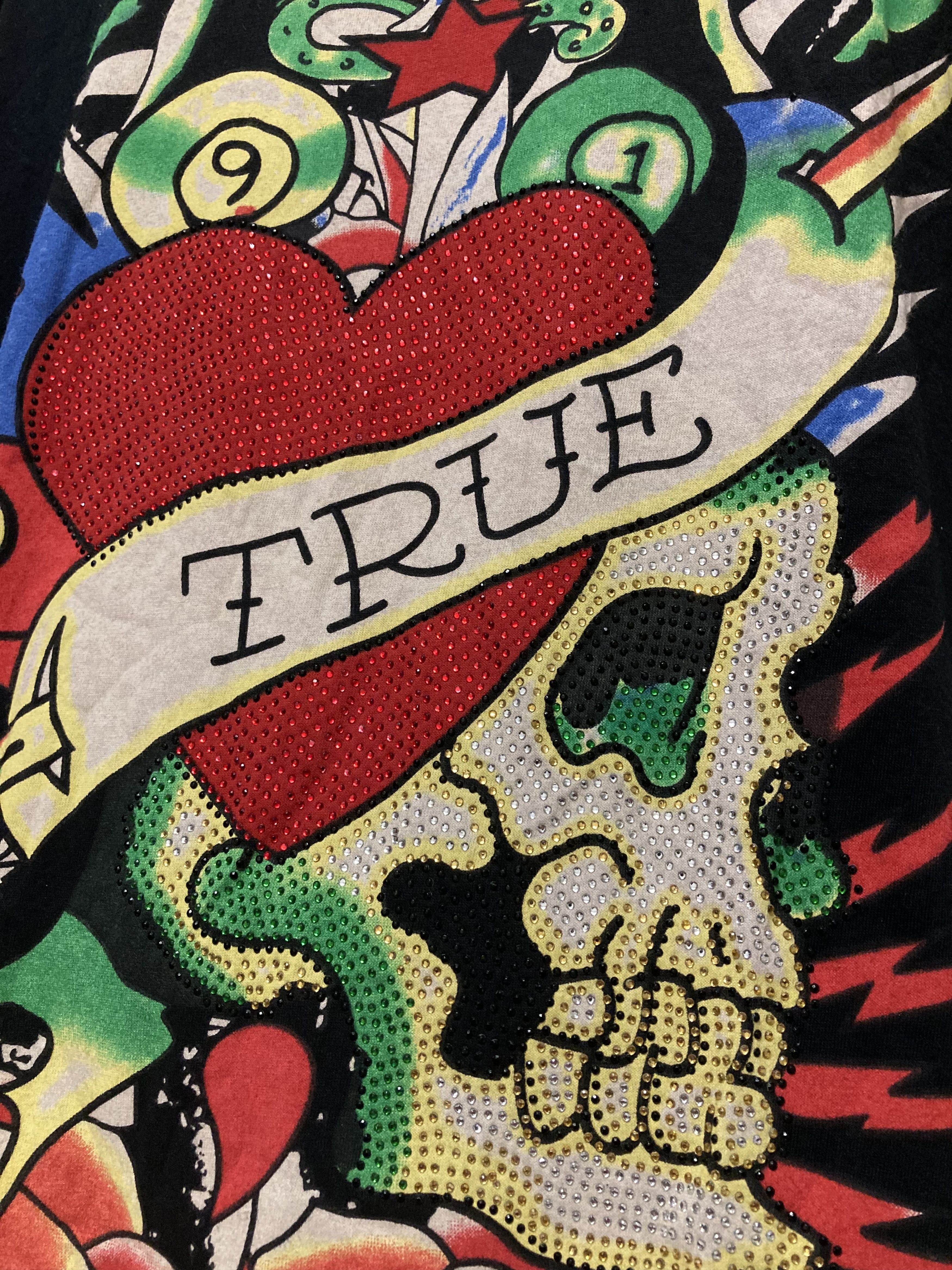 Christian Audigier Ed Hardy by Christian Audigier Skull Rhinestones T Shirt Size US M / EU 48-50 / 2 - 4 Thumbnail