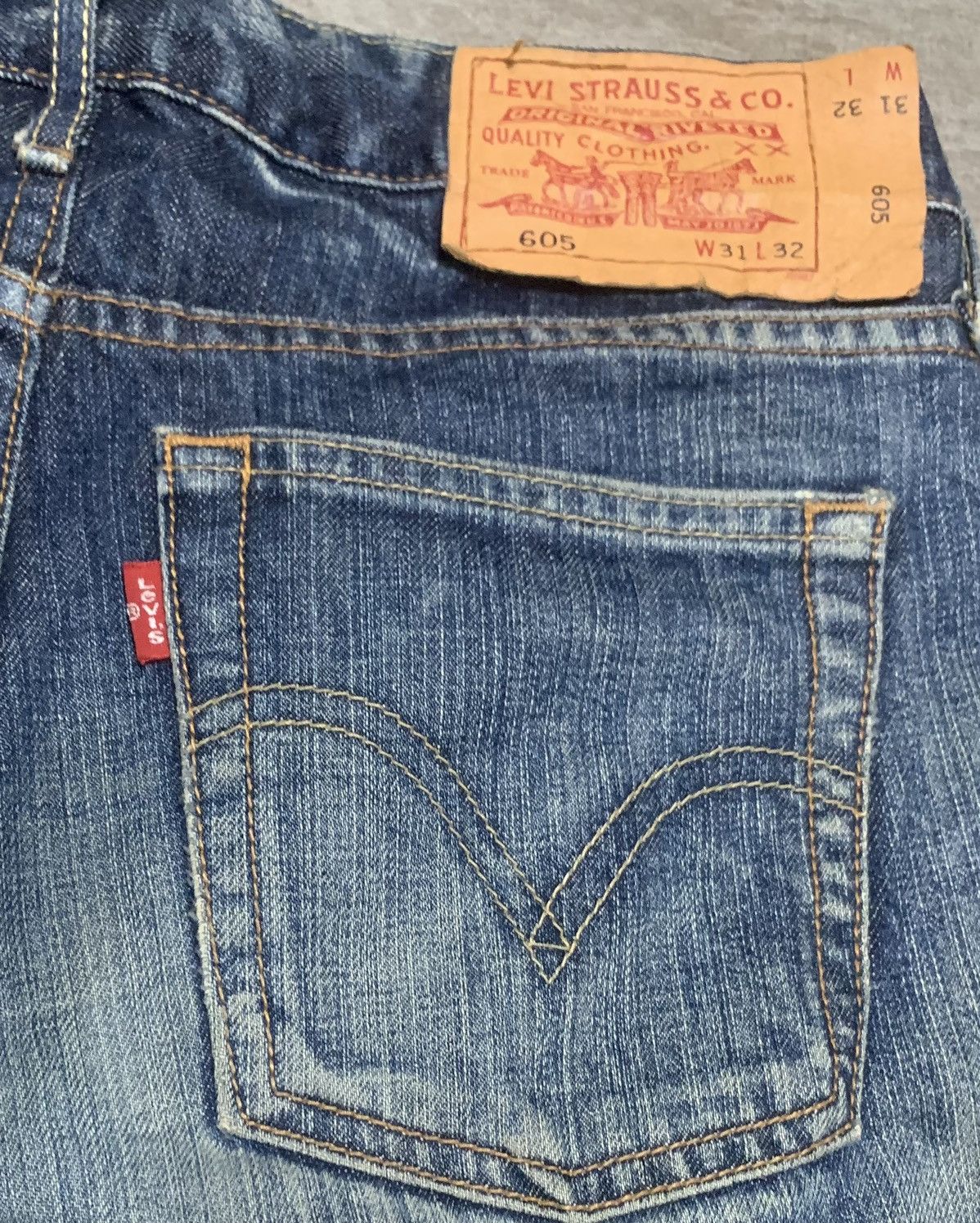 Vintage Levis 605 Faded Blue Jeans Denim