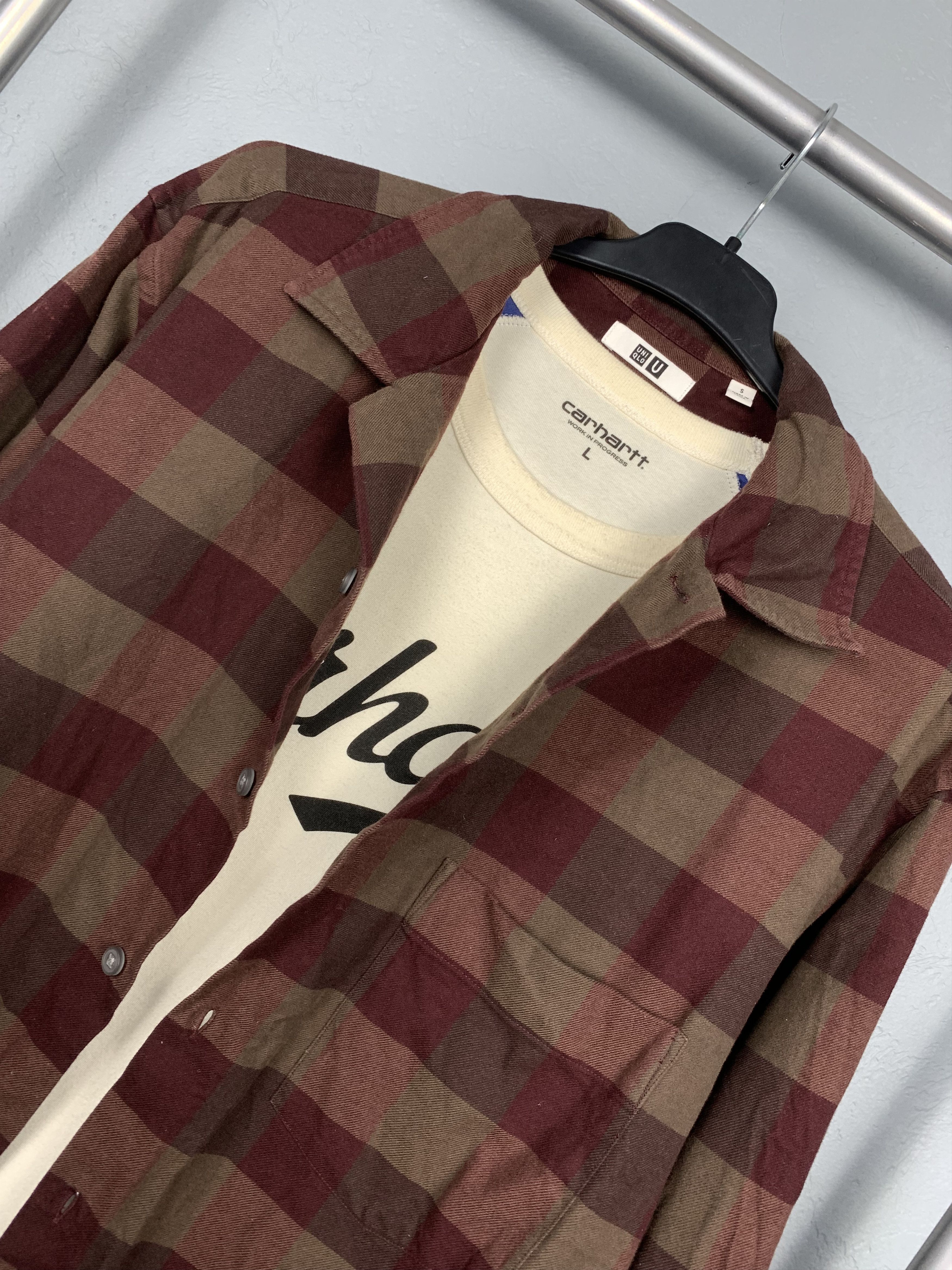 Flannel × Uniqlo × Vintage Uniqlo Mens Flannel Plaid Shirt Travis style Size US M / EU 48-50 / 2 - 2 Thumbnail