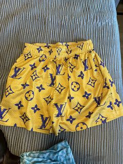 Bravest Studios LV Monogram Shorts Yellow