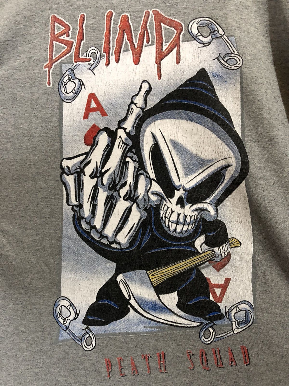 Hook-Ups × Powell Peralta × Vintage Vintage Blind Skateboards Death Squad T Shirt Size US M / EU 48-50 / 2 - 7 Thumbnail