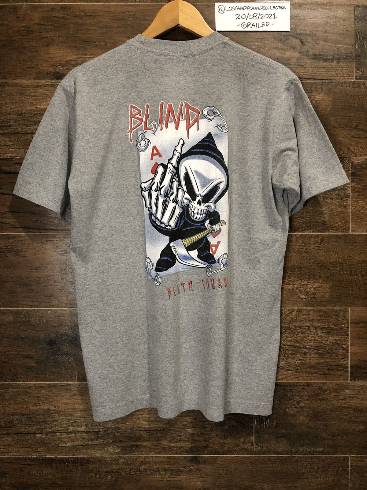 Hook-Ups × Powell Peralta × Vintage Vintage Blind Skateboards Death Squad T Shirt Size US M / EU 48-50 / 2 - 1 Thumbnail