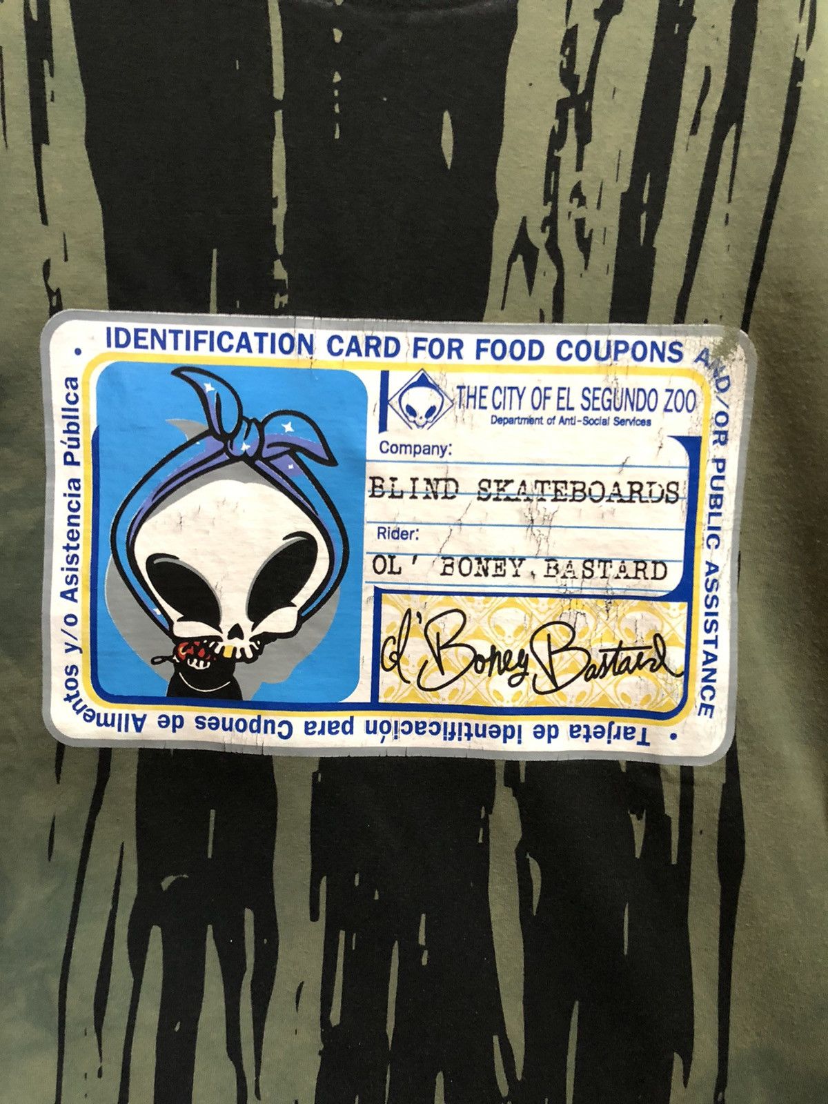 Hook-Ups × Powell Peralta Vintage Blind Skateboards OL BONEY BASTARD T Shirt Size US M / EU 48-50 / 2 - 4 Thumbnail