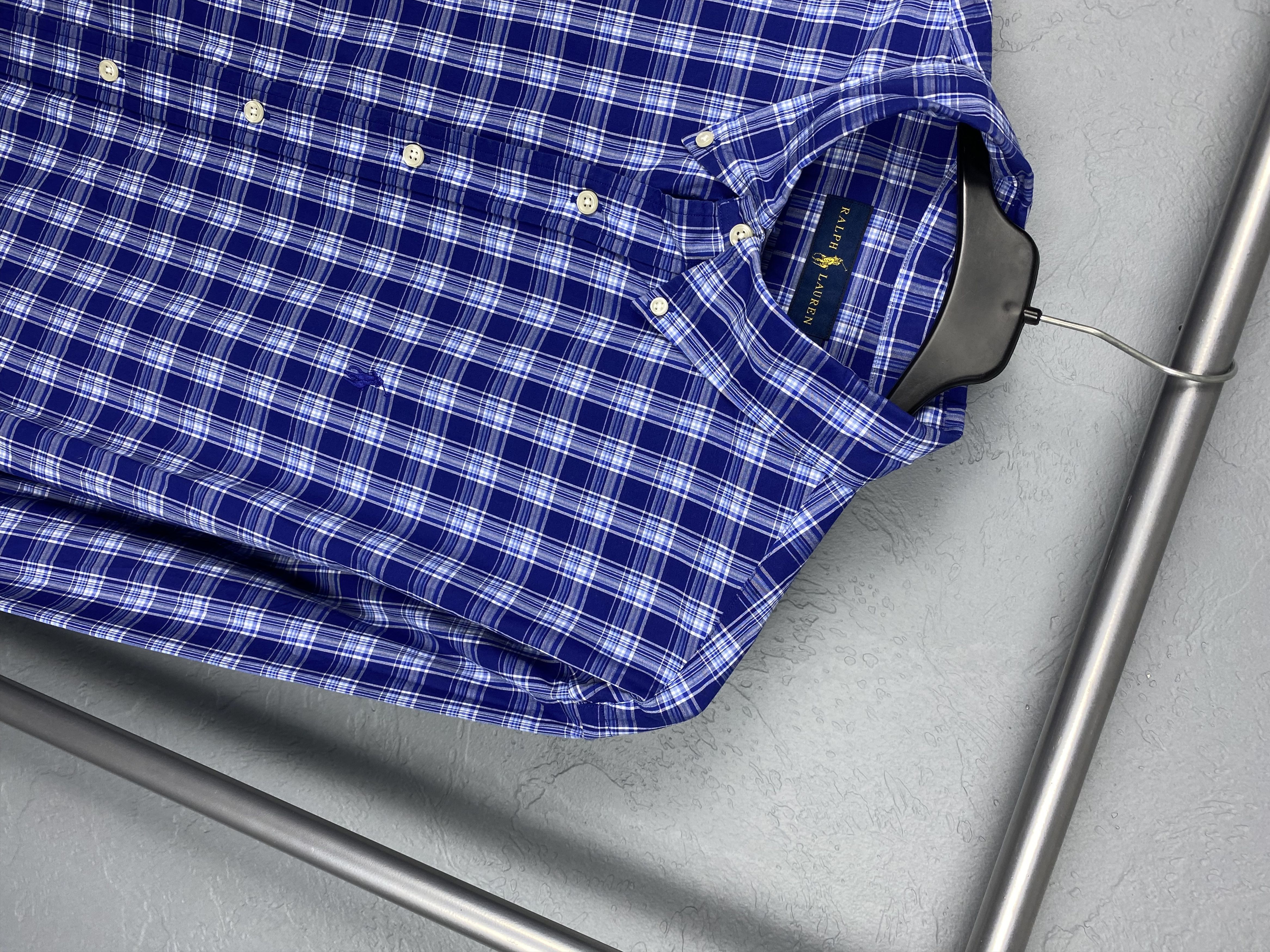 Polo Ralph Lauren × Ralph Lauren × Vintage Polo Ralph Lauren Vintage Mens Plaid Long Sleeve Shirt Size US XL / EU 56 / 4 - 2 Thumbnail