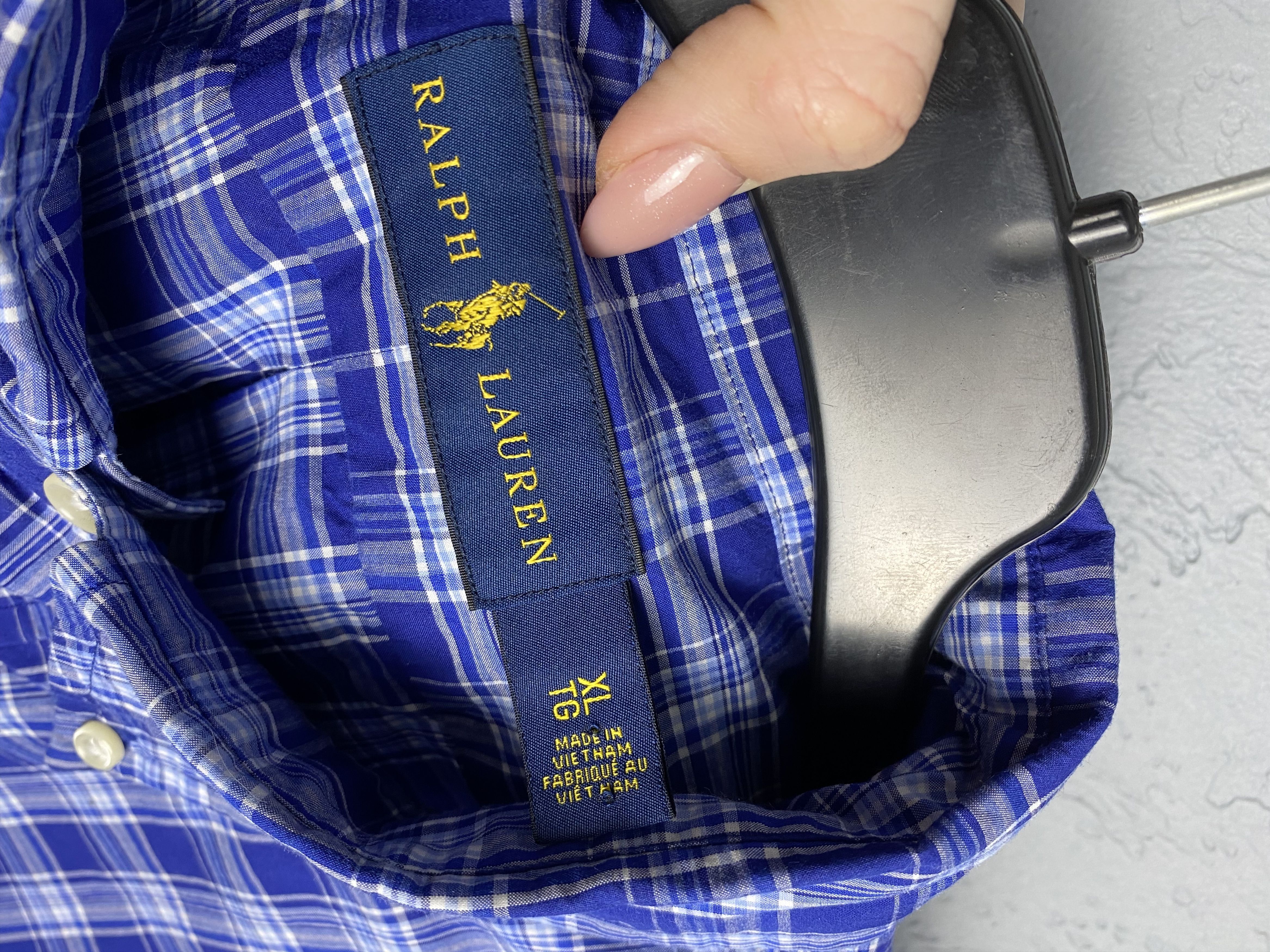 Polo Ralph Lauren × Ralph Lauren × Vintage Polo Ralph Lauren Vintage Mens Plaid Long Sleeve Shirt Size US XL / EU 56 / 4 - 4 Thumbnail