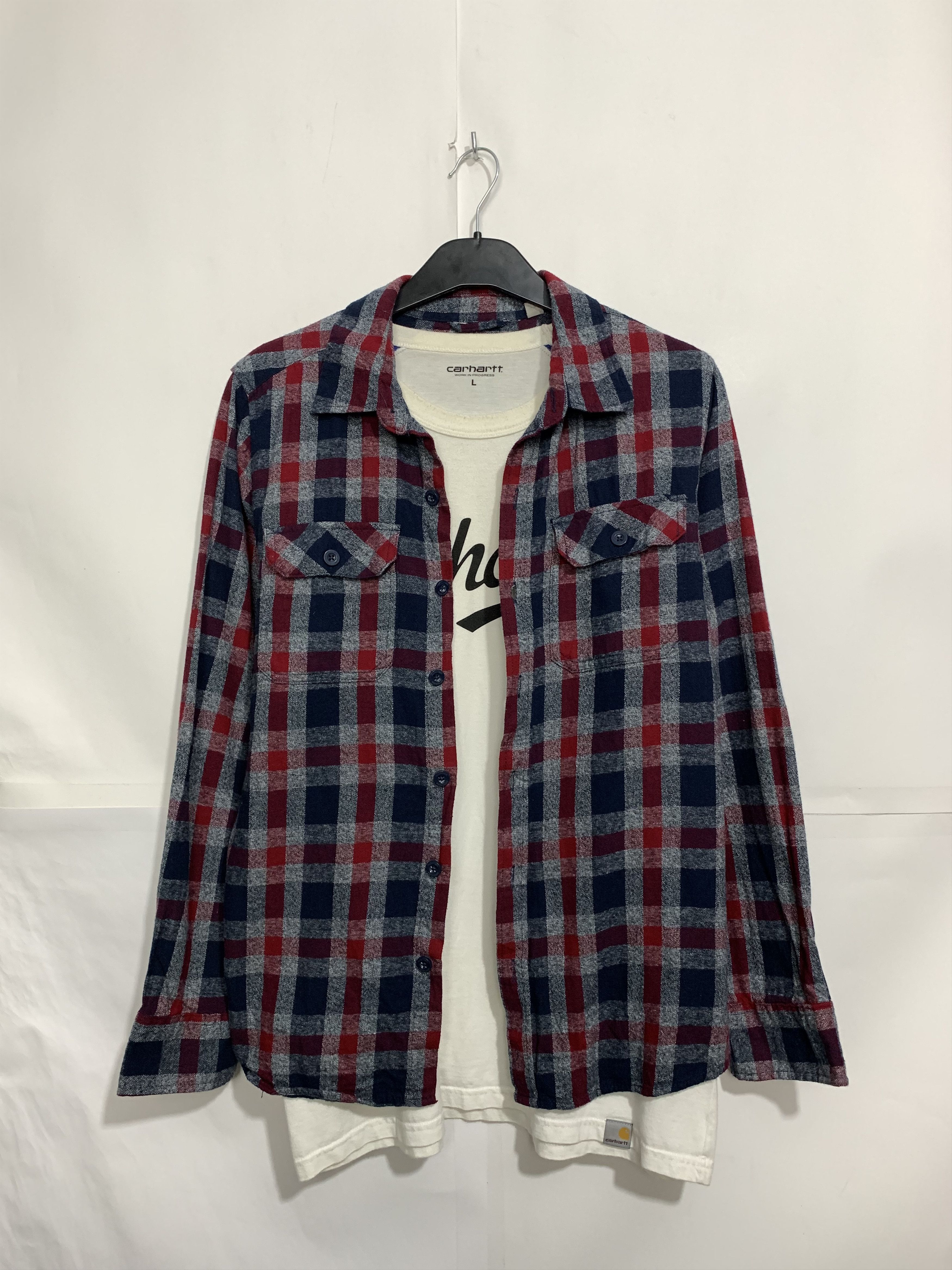 Flannel Vintage Flannel Plaid Shirt Travis style Size US M / EU 48-50 / 2 - 1 Thumbnail