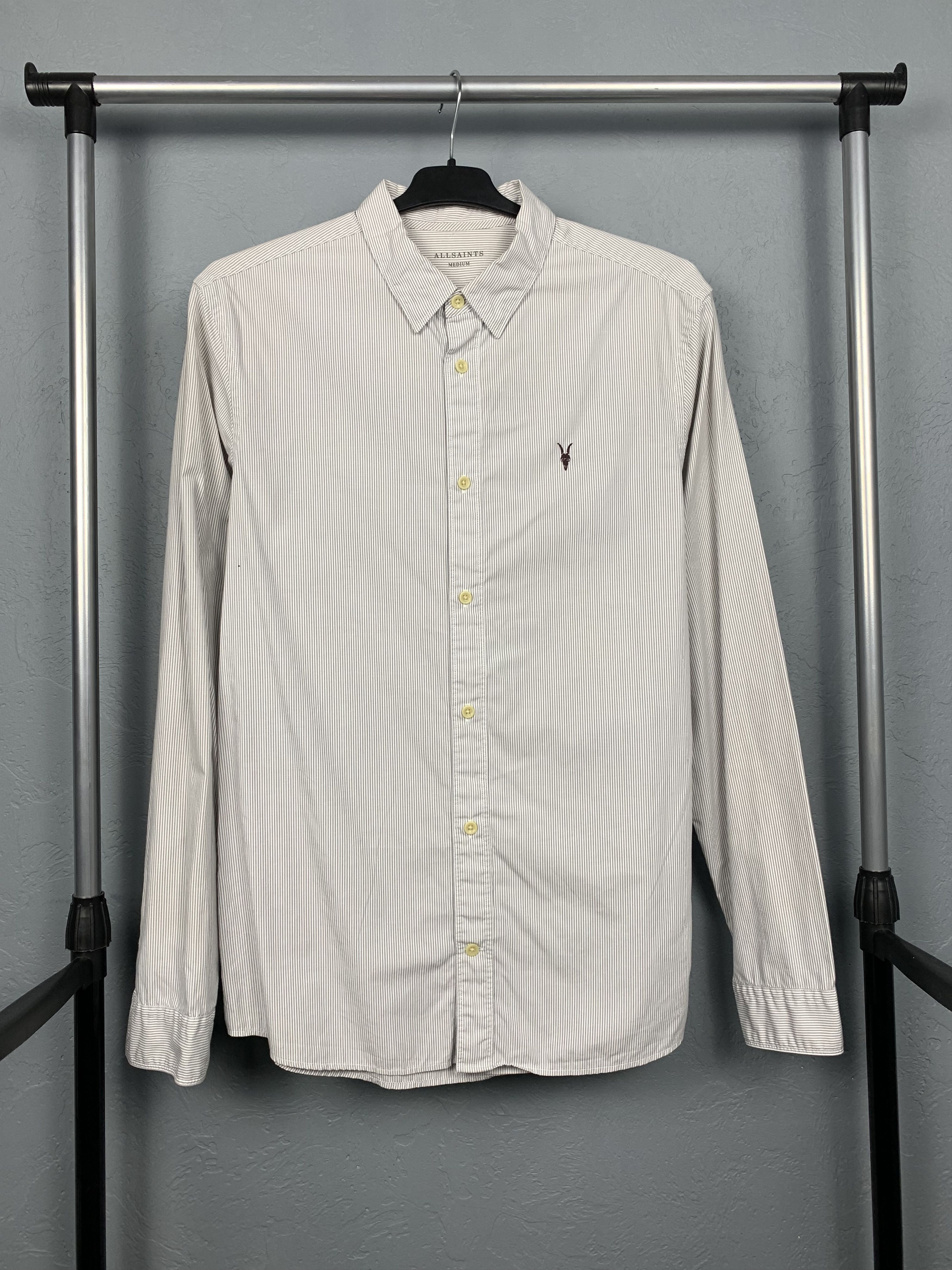 Allsaints Allsaints Vintage Mens Striped Long Sleeve Shirt Size US M / EU 48-50 / 2 - 1 Thumbnail