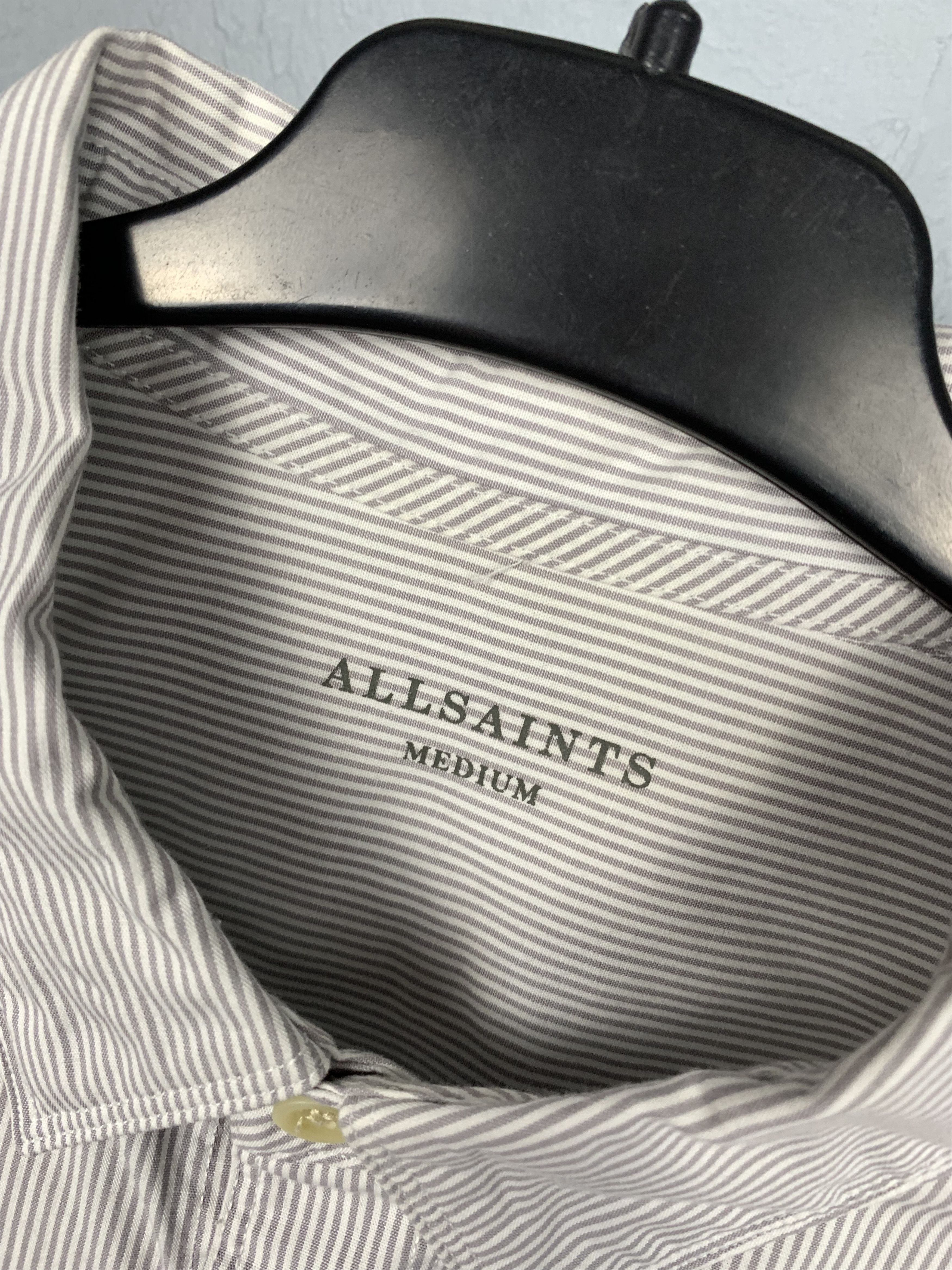 Allsaints Allsaints Vintage Mens Striped Long Sleeve Shirt Size US M / EU 48-50 / 2 - 3 Thumbnail