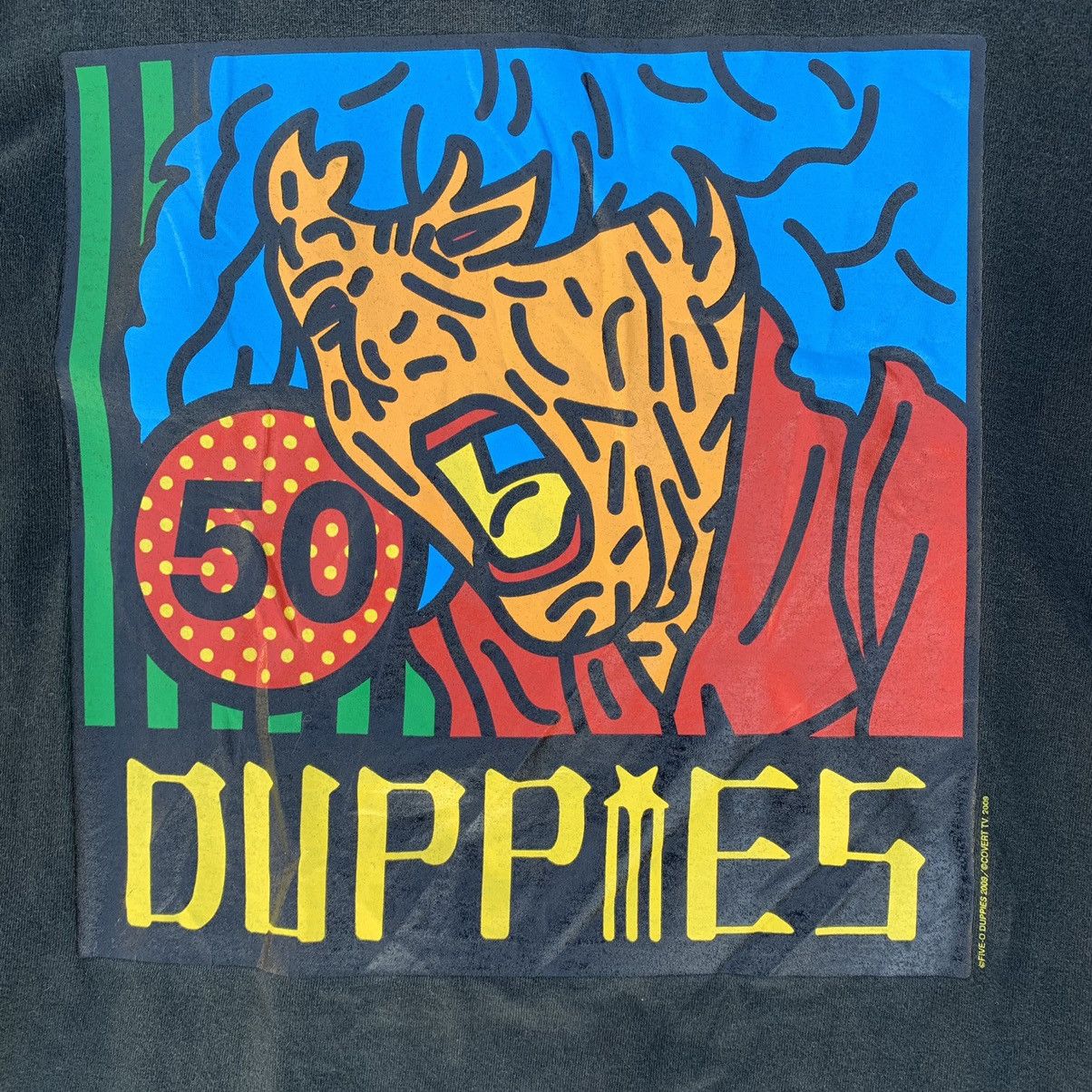 Japanese Brand Five-O Duppies japnese brand art black tshirt tee Size US M / EU 48-50 / 2 - 2 Thumbnail