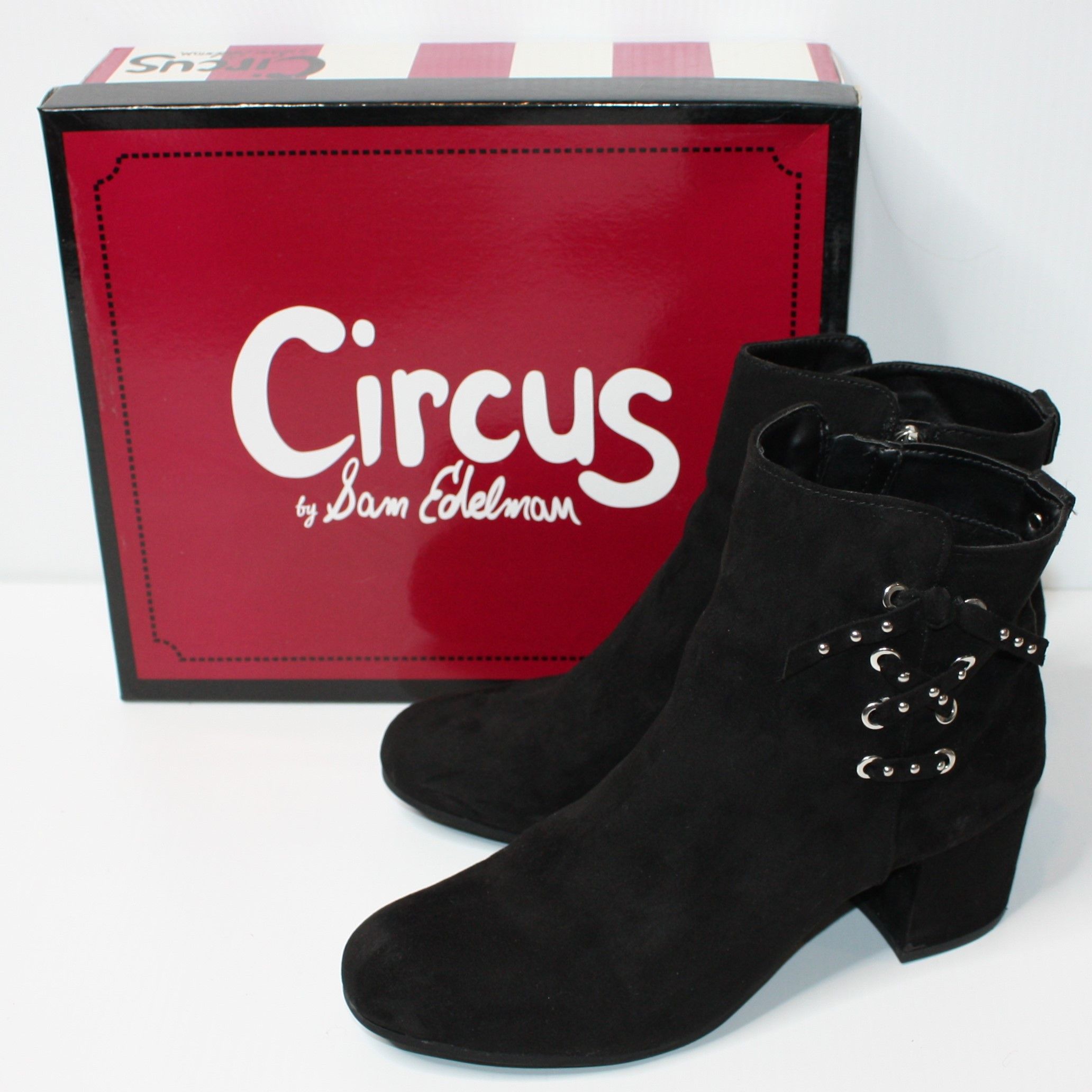 Circus By Sam Edelman Vinnie Block Heel Black Bootie Boots