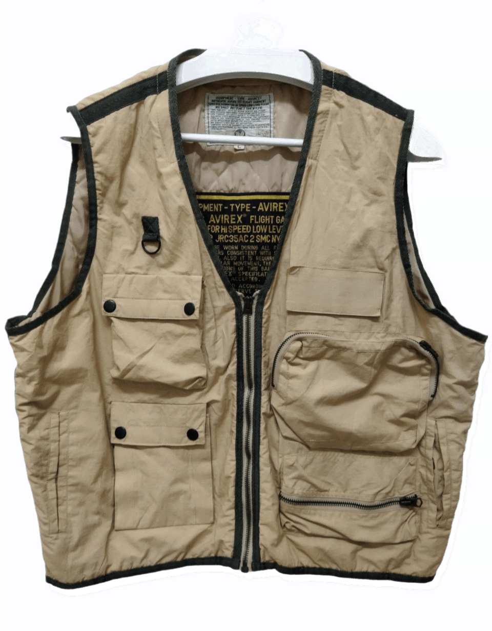 Vintage AVIREX Army Many Pocket Tactical Vest