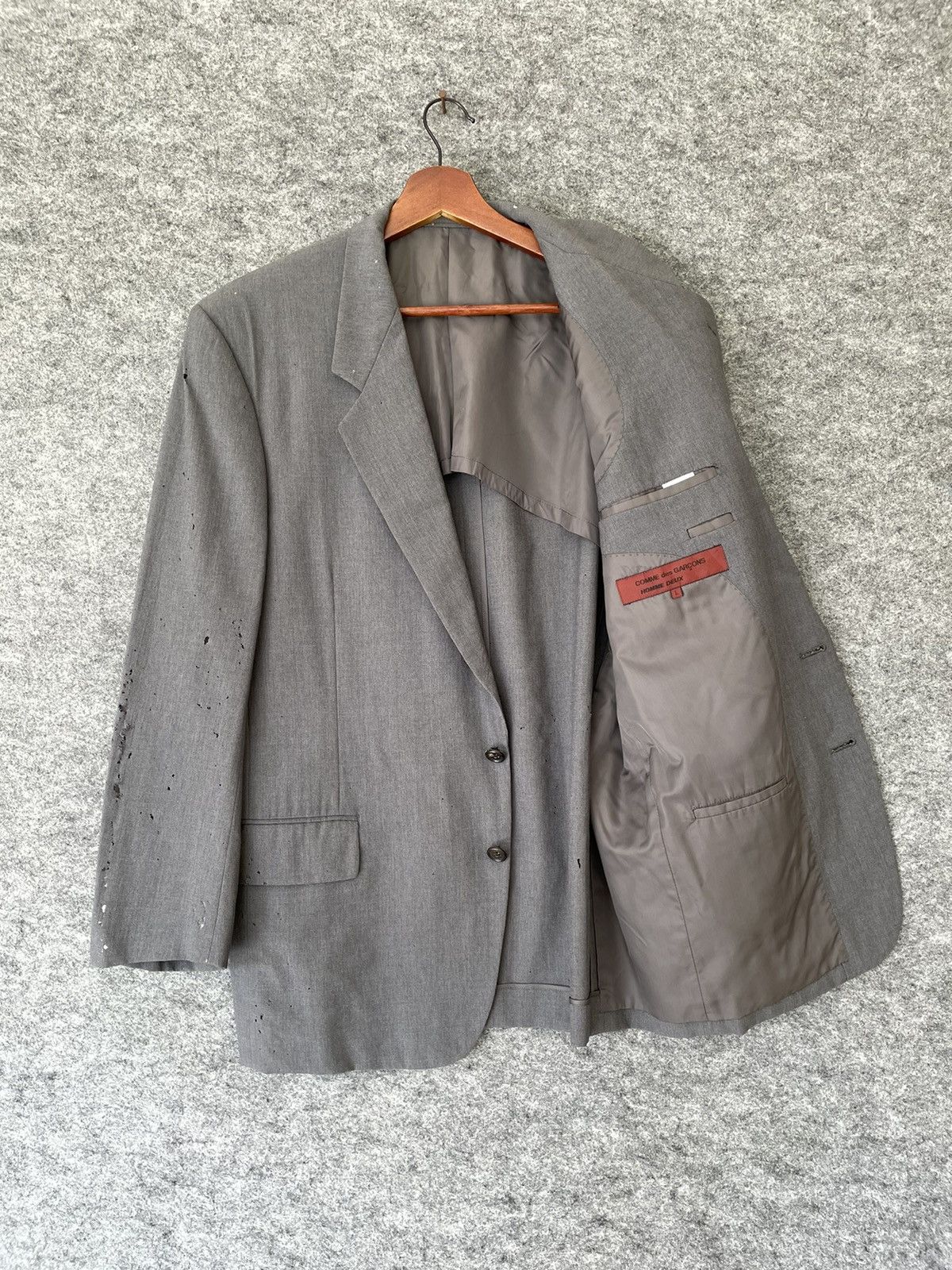 Comme des Garcons VINTAGE DISSTRESSED COMME DES GARÇONS HOMME DEUX JACKET Size US L / EU 52-54 / 3 - 4 Thumbnail