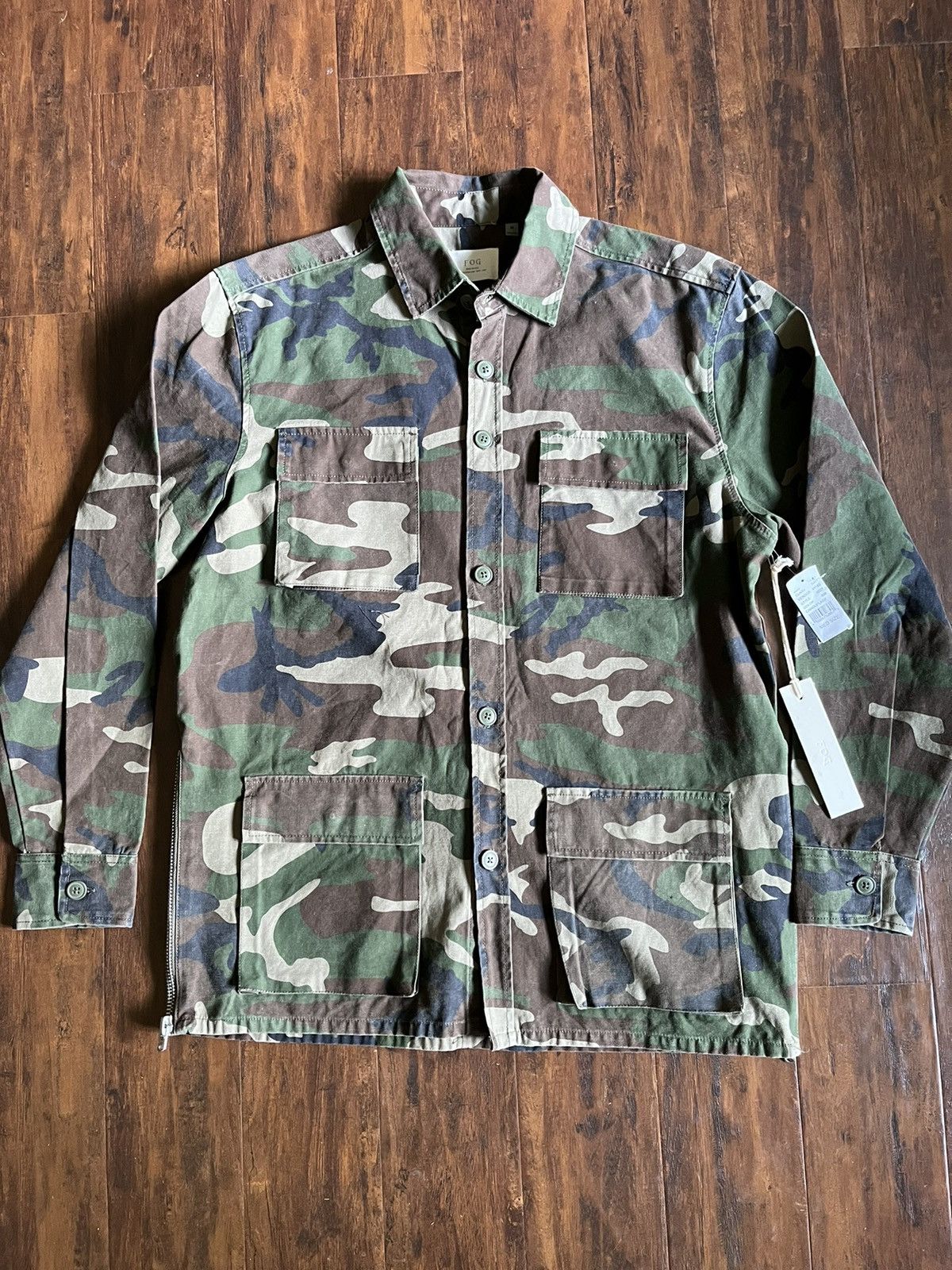 image of Fear Of God First Collection Camo Shirt Jacket, Men's (Size Medium)