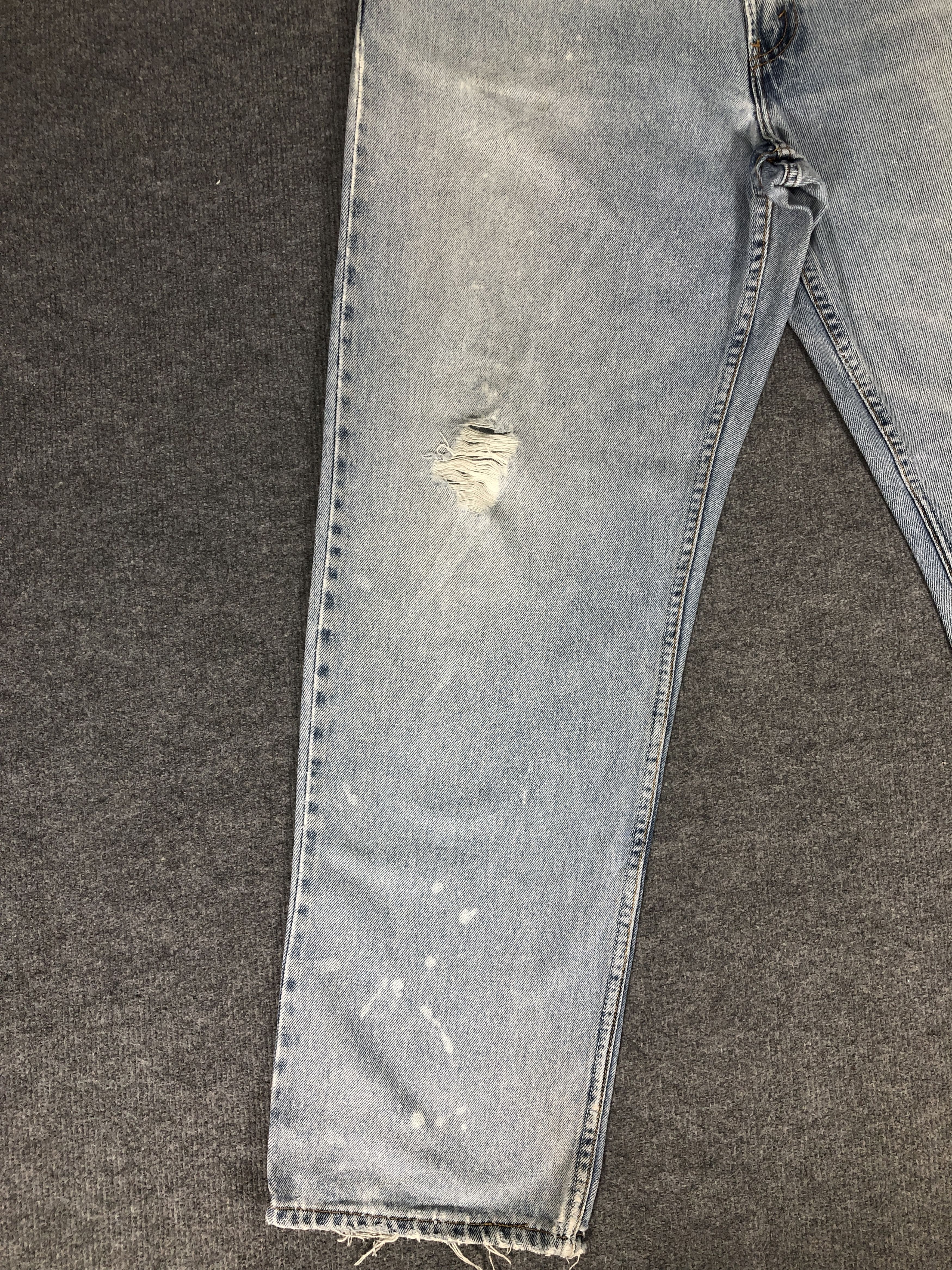 Levi's Vintage Y2k Levi's 550 Relaxed Fit Distress Denim Jean Size US 36 / EU 52 - 6 Thumbnail