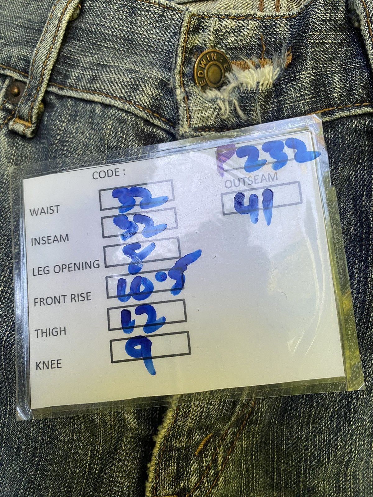 Edwin × Vintage Vintage edwin 503zz regular denim pants Size US 32 / EU 48 - 10 Thumbnail