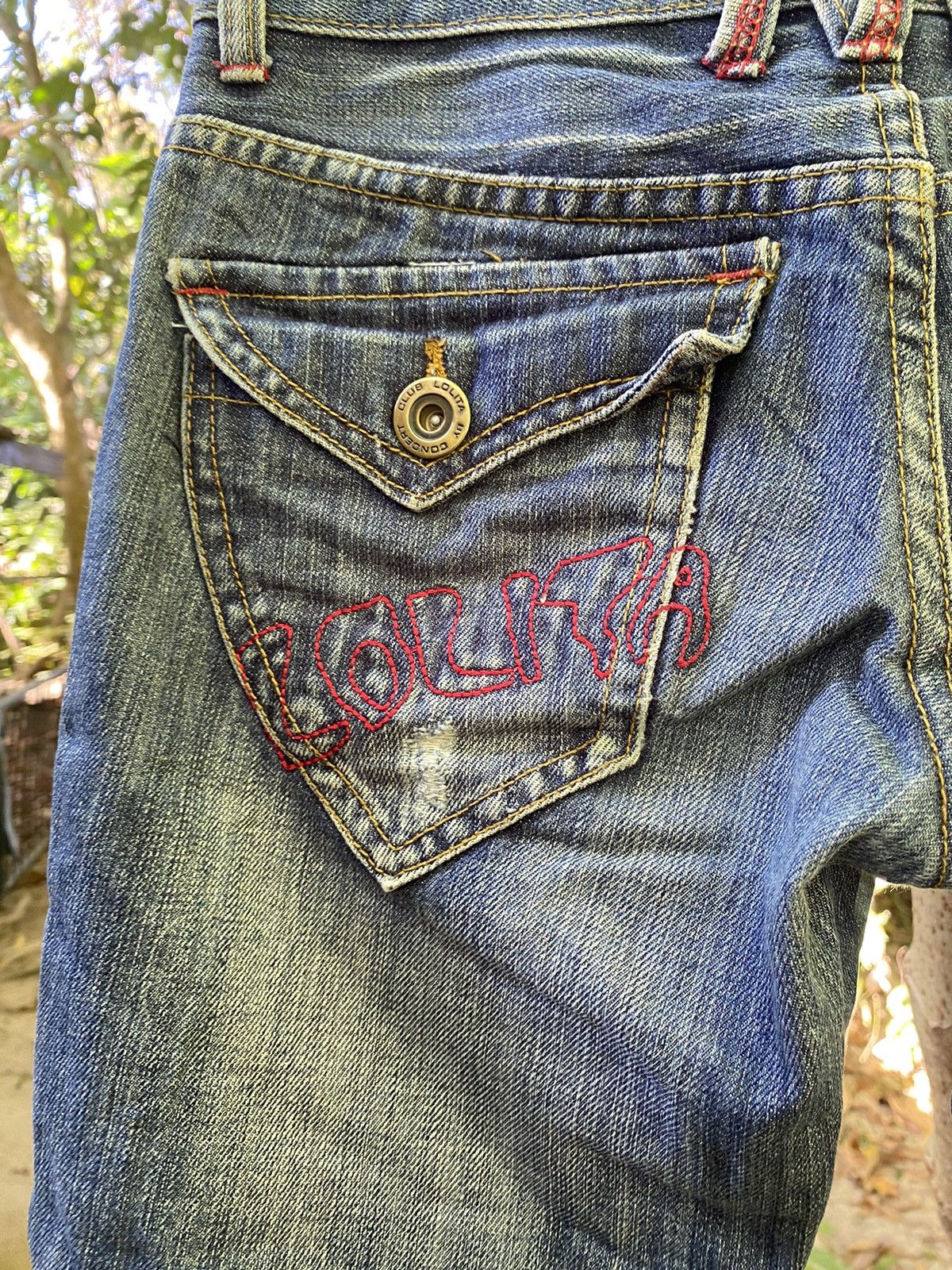 Japanese Brand Vintage Lolita flare denim Size 27" / US 4 / IT 40 - 7 Thumbnail