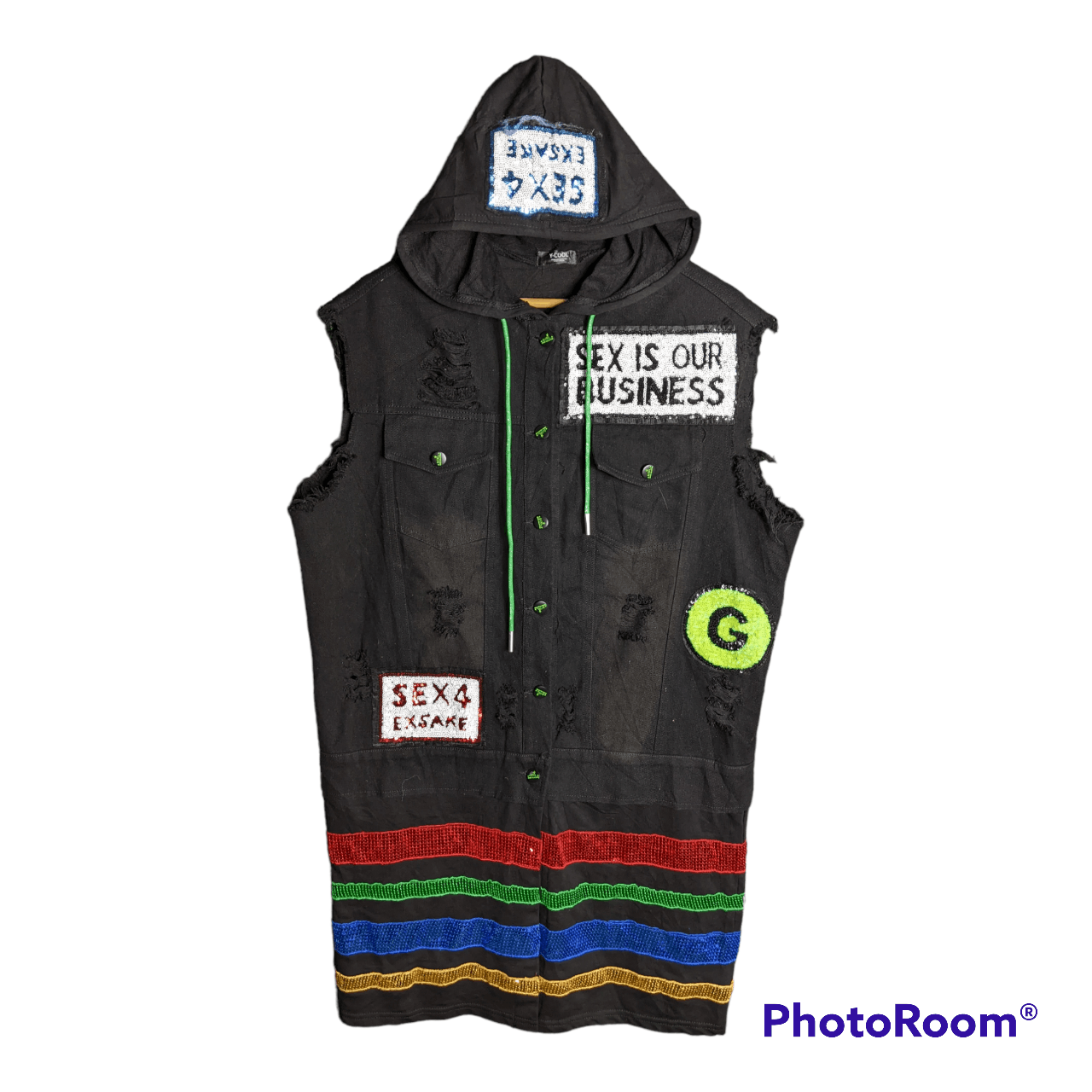 Hysteric Glamour VINTAGE punk SEX OUR BUSSINESE SLEEVLESS JACKET Size L / US 10 / IT 46 - 1 Thumbnail