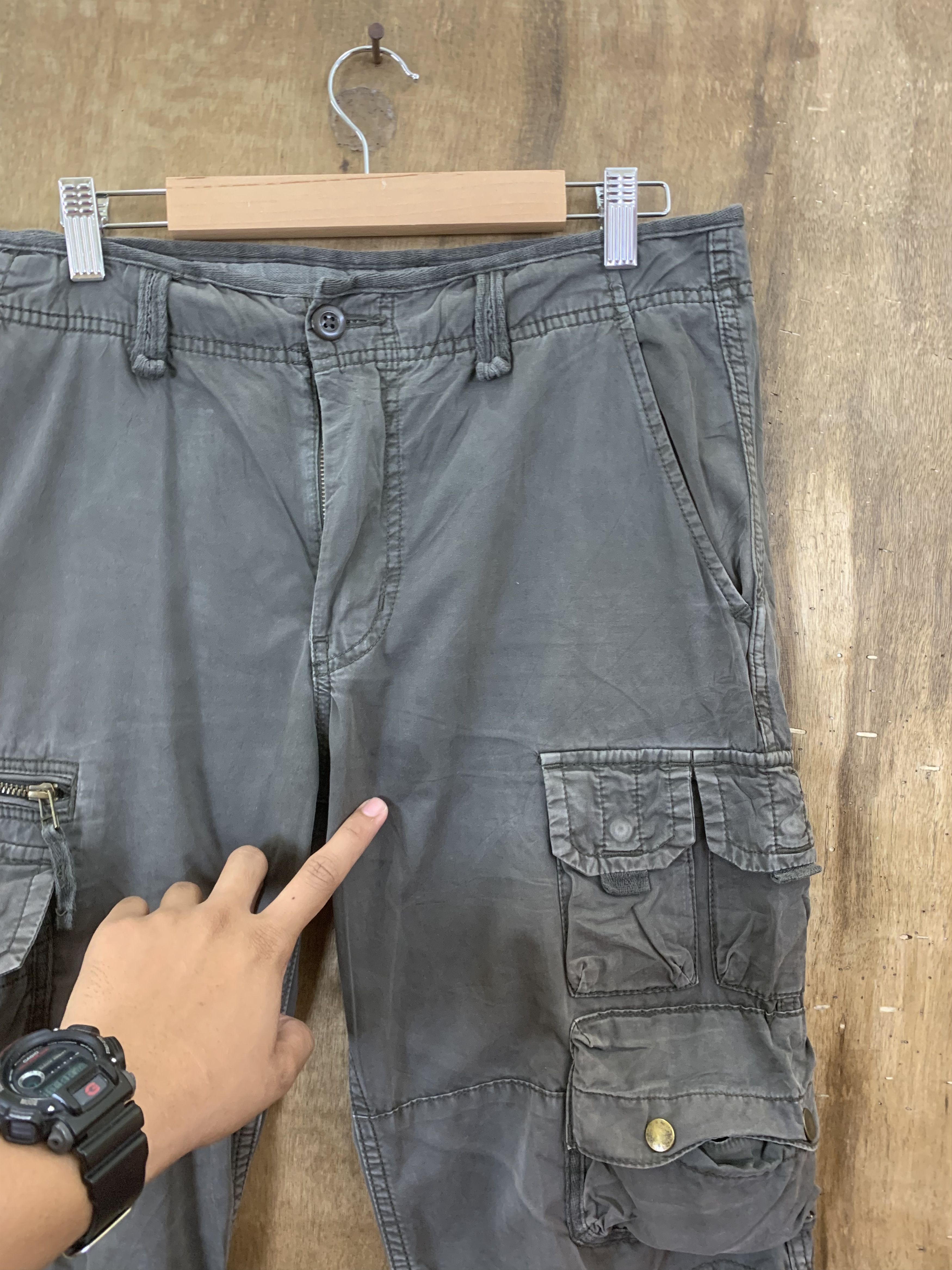 Japanese Brand Cargo Pants Japanese Branded Multipocket Grey Rare Pocket Size US 31 - 9 Thumbnail