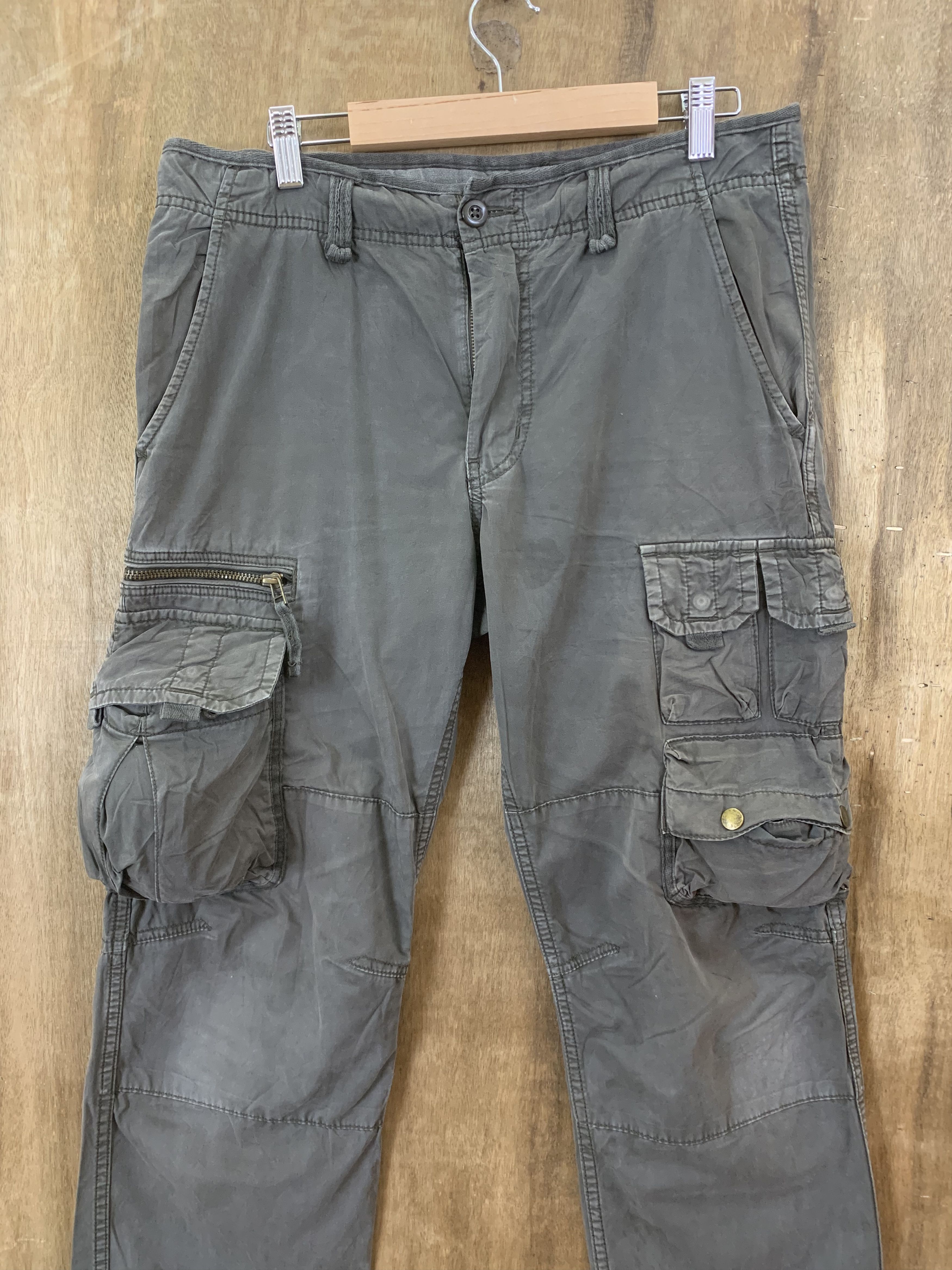 Japanese Brand Cargo Pants Japanese Branded Multipocket Grey Rare Pocket Size US 31 - 3 Thumbnail