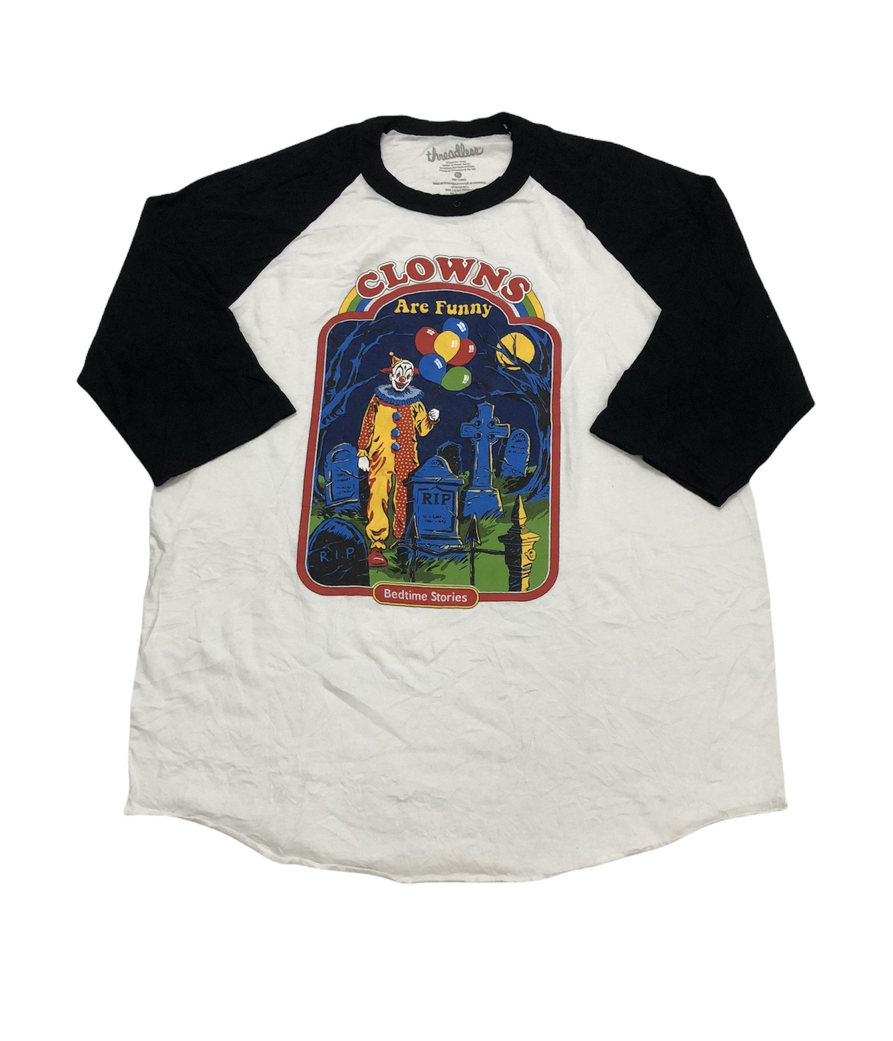 Pyramid America Clowns are Funny Bedtime Stories 3Q Tee