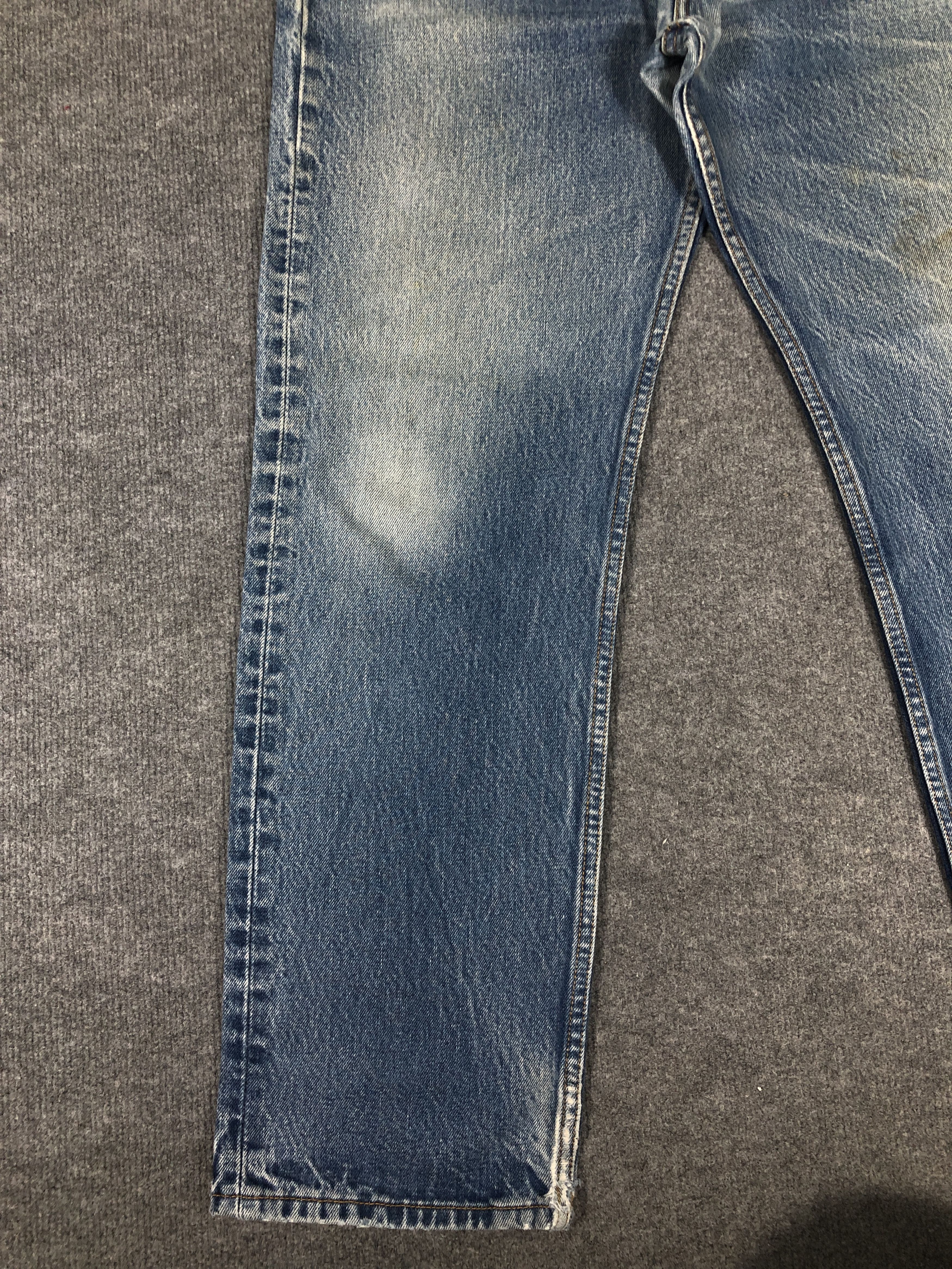 Levi's Vintage Y2k Levi's 501 Distress Faded Blue Denim Jean Size US 34 / EU 50 - 7 Thumbnail