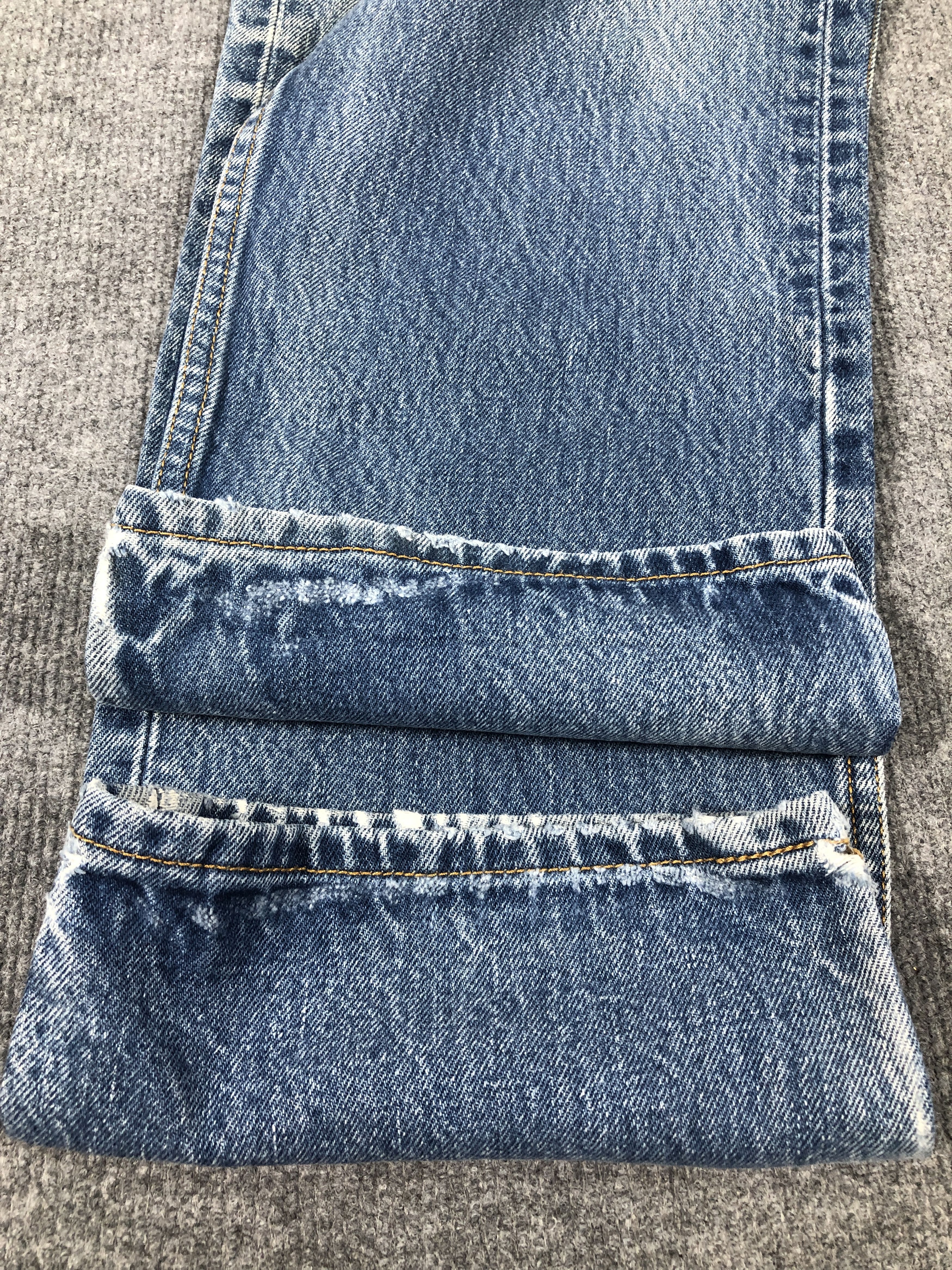 Levi's Vintage Y2k Levi's 501 Distress Faded Blue Denim Jean Size US 34 / EU 50 - 9 Thumbnail