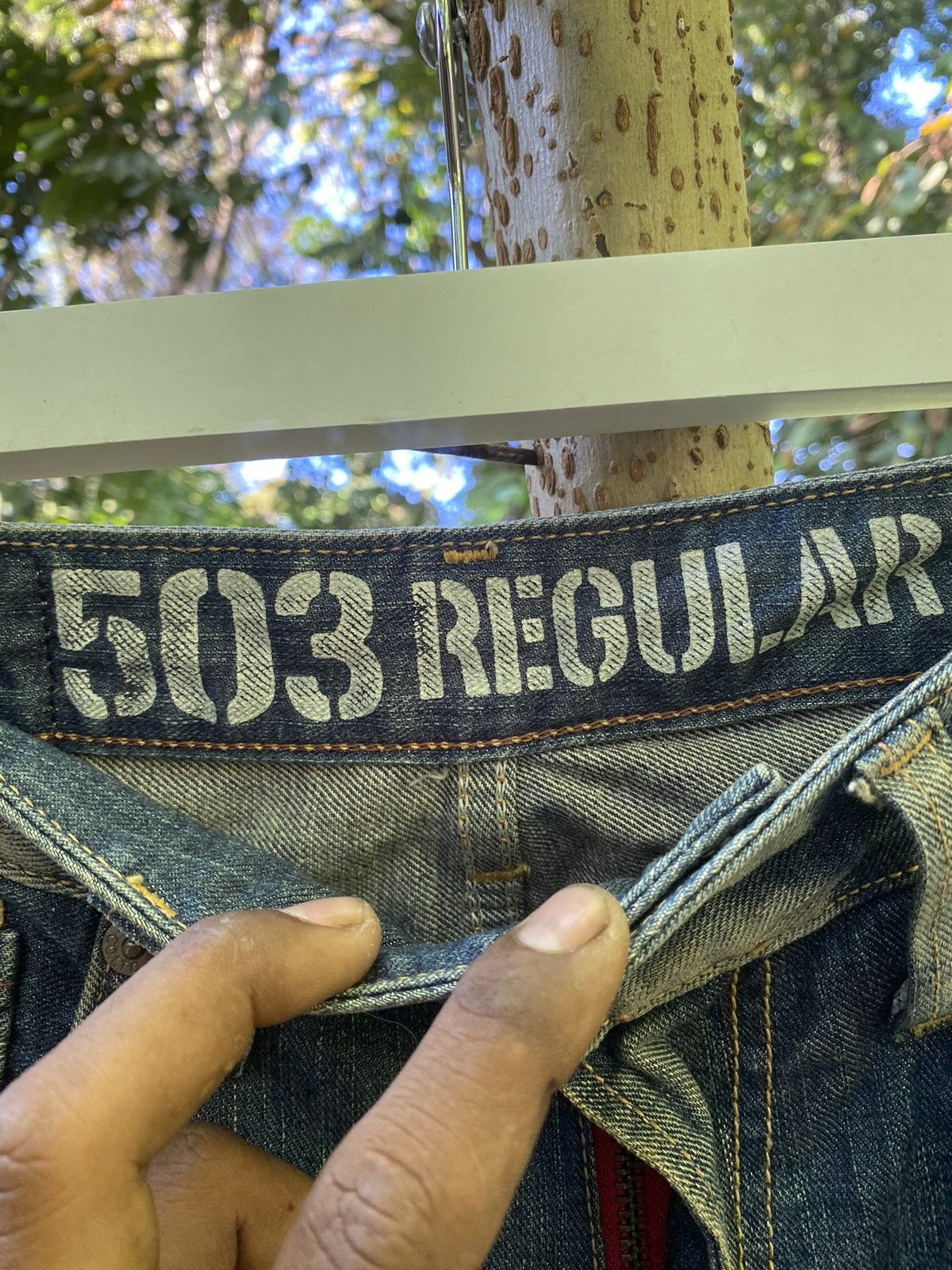 Edwin × If Six Was Nine Vintage edwin 503 regular blue trip edgeline Size US 30 / EU 46 - 4 Thumbnail
