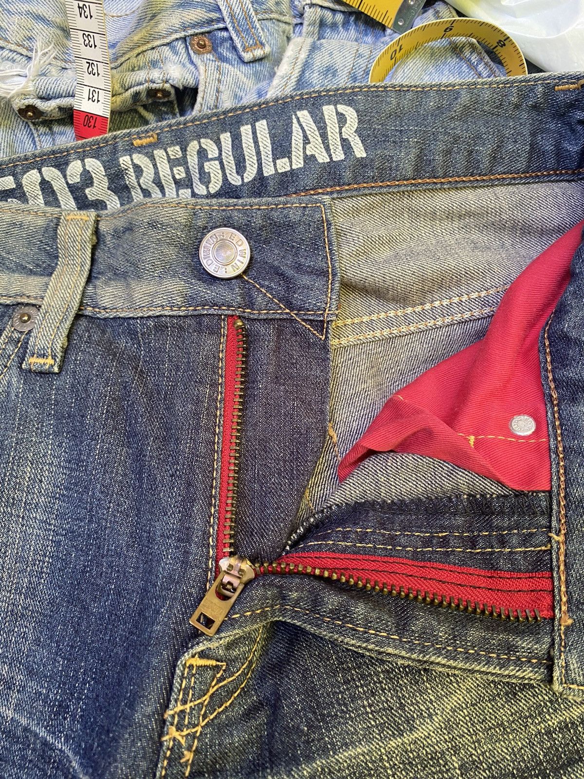 Edwin × If Six Was Nine Vintage edwin 503 regular blue trip edgeline Size US 30 / EU 46 - 9 Thumbnail