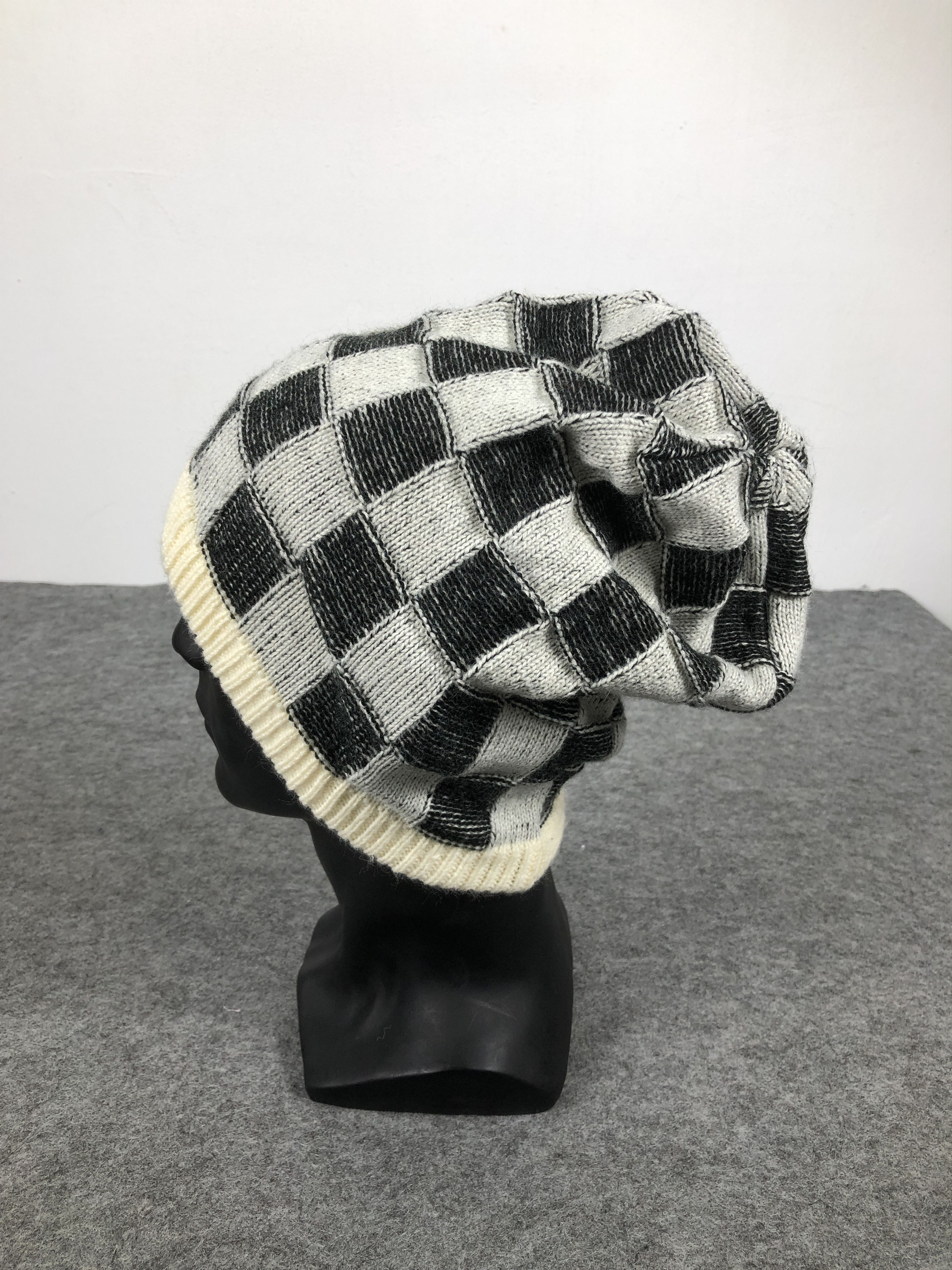 Japanese Brand × Vintage Vintage Japanese Brand Checked Beanie / Snow Hat / Snow Cap Size ONE SIZE - 2 Thumbnail