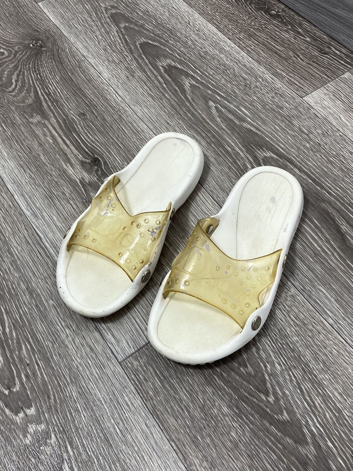 Dior 2000s DIOR VINTAGE RUBBER FLIP FLOPS Size US 5.5 / IT 35.5 - 1 Thumbnail