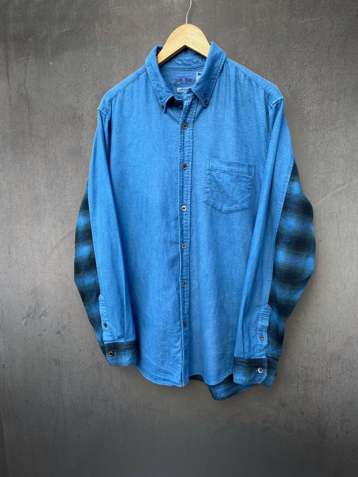 Blue Blue Japan Blue Blue Japan vintage Flannel Shirt size 4 Made in Japan Size US L / EU 52-54 / 3 - 1 Thumbnail