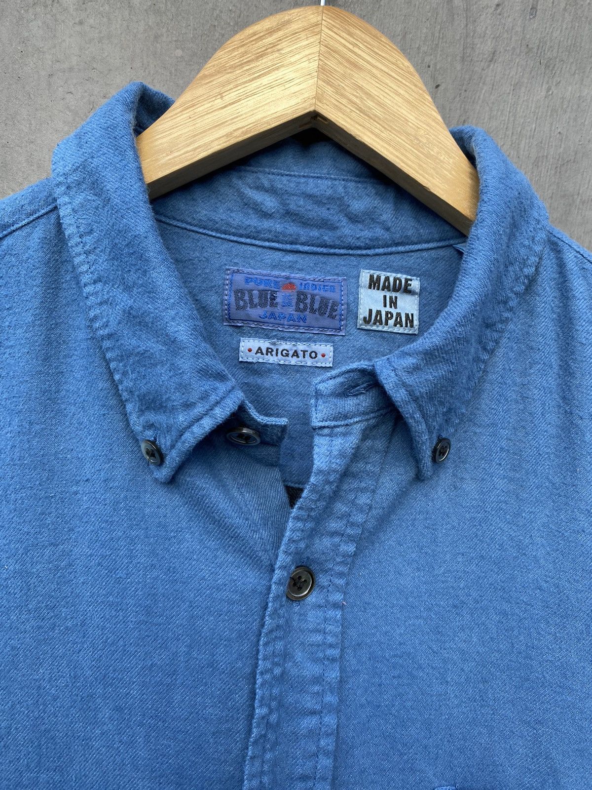 Blue Blue Japan Blue Blue Japan vintage Flannel Shirt size 4 Made in Japan Size US L / EU 52-54 / 3 - 4 Thumbnail