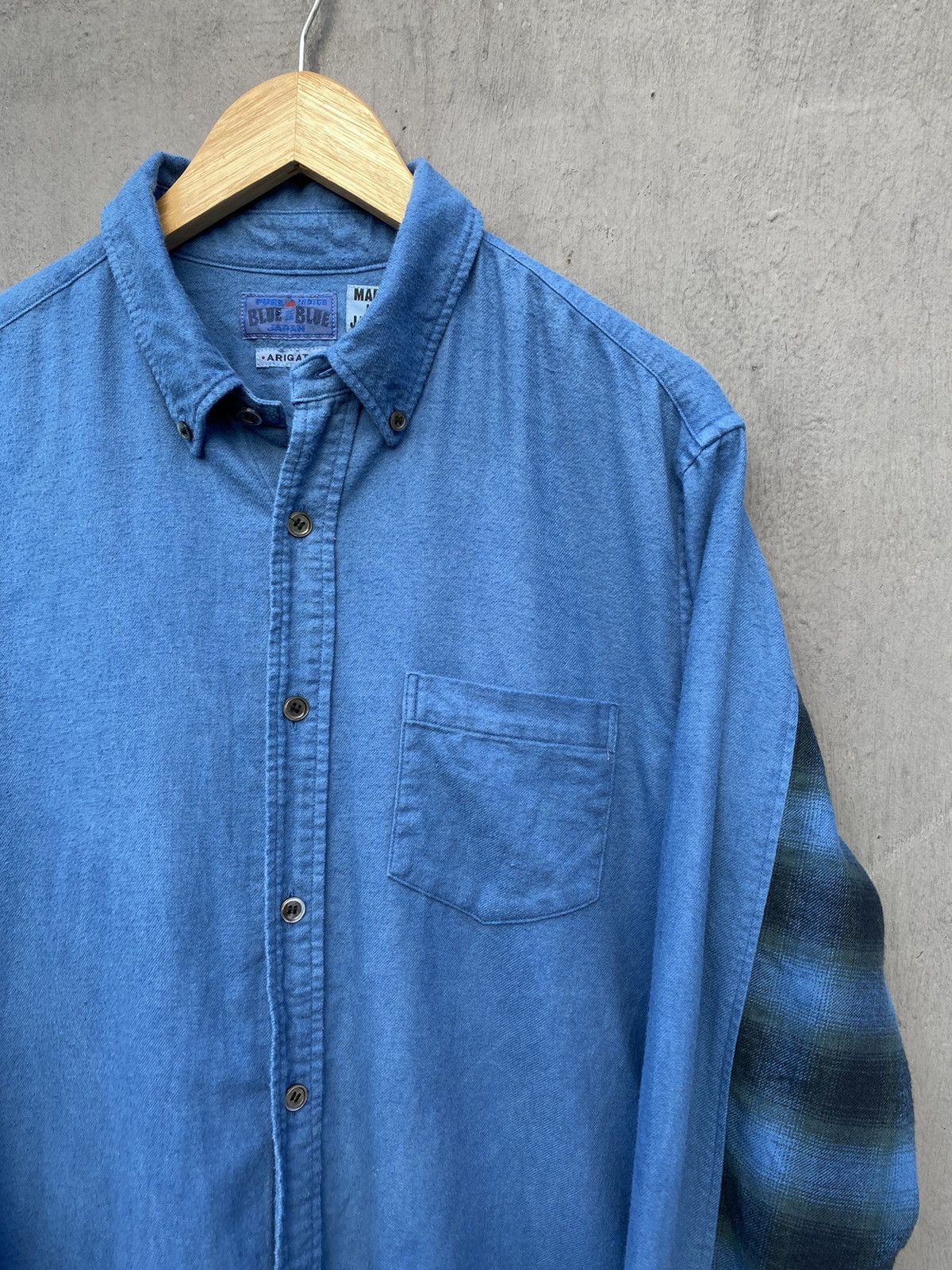 Blue Blue Japan Blue Blue Japan vintage Flannel Shirt size 4 Made in Japan Size US L / EU 52-54 / 3 - 3 Thumbnail