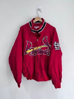 Vintage Y2K St Louis Cardinals MLB Zip Windbreaker Jacket Size Medium