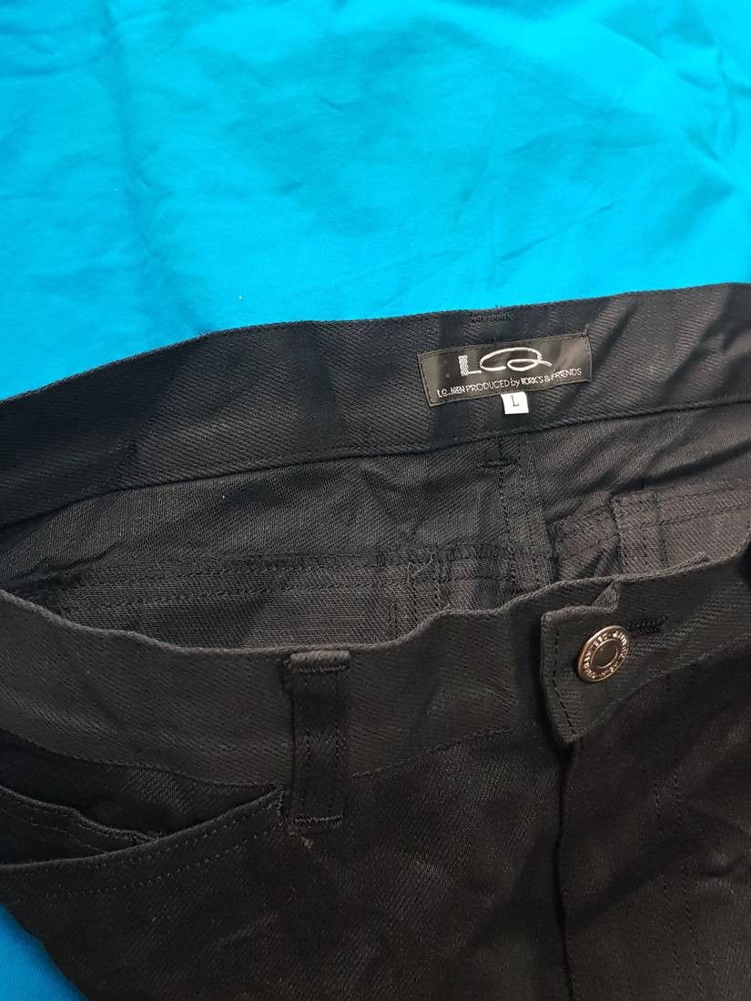 Designer RARE LQ. By Yohji Yamamoto Works & Friends Denim Pants Size US 34 / EU 50 - 1 Thumbnail