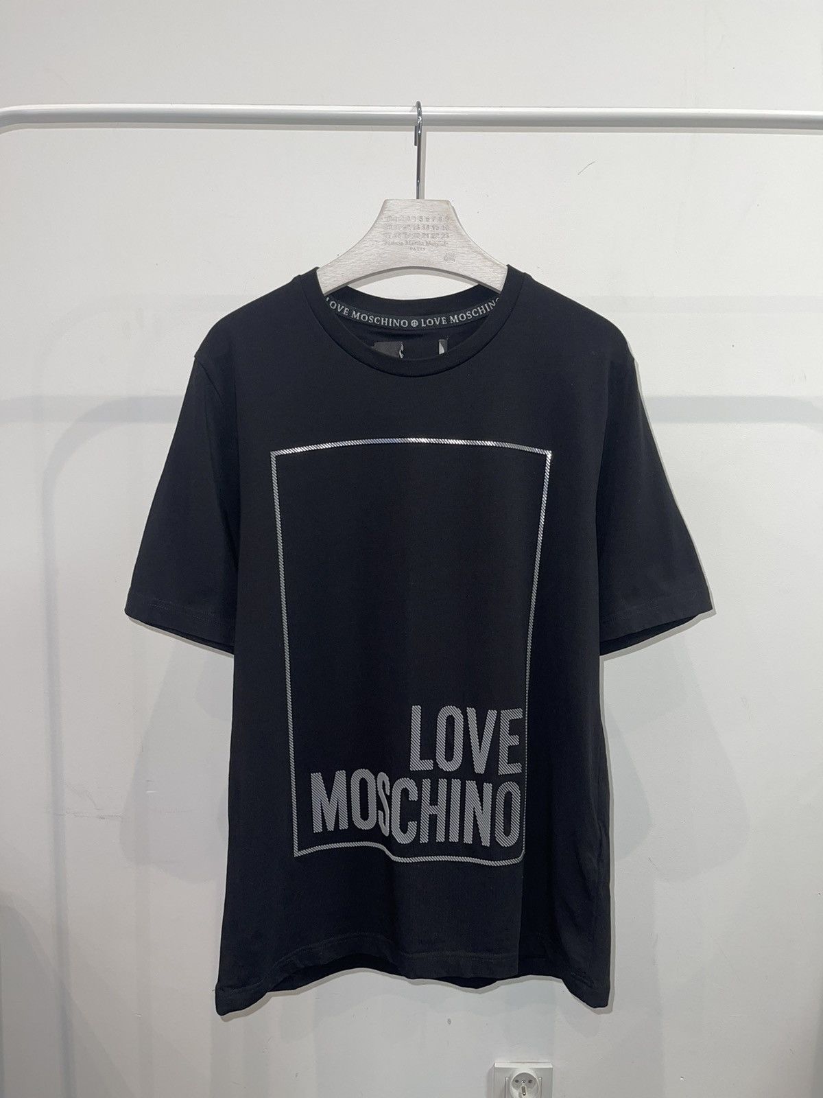 Moschino Moschino "Love Moschino" Chained Logo Black T-Shirt Size US M / EU 48-50 / 2 - 4 Thumbnail