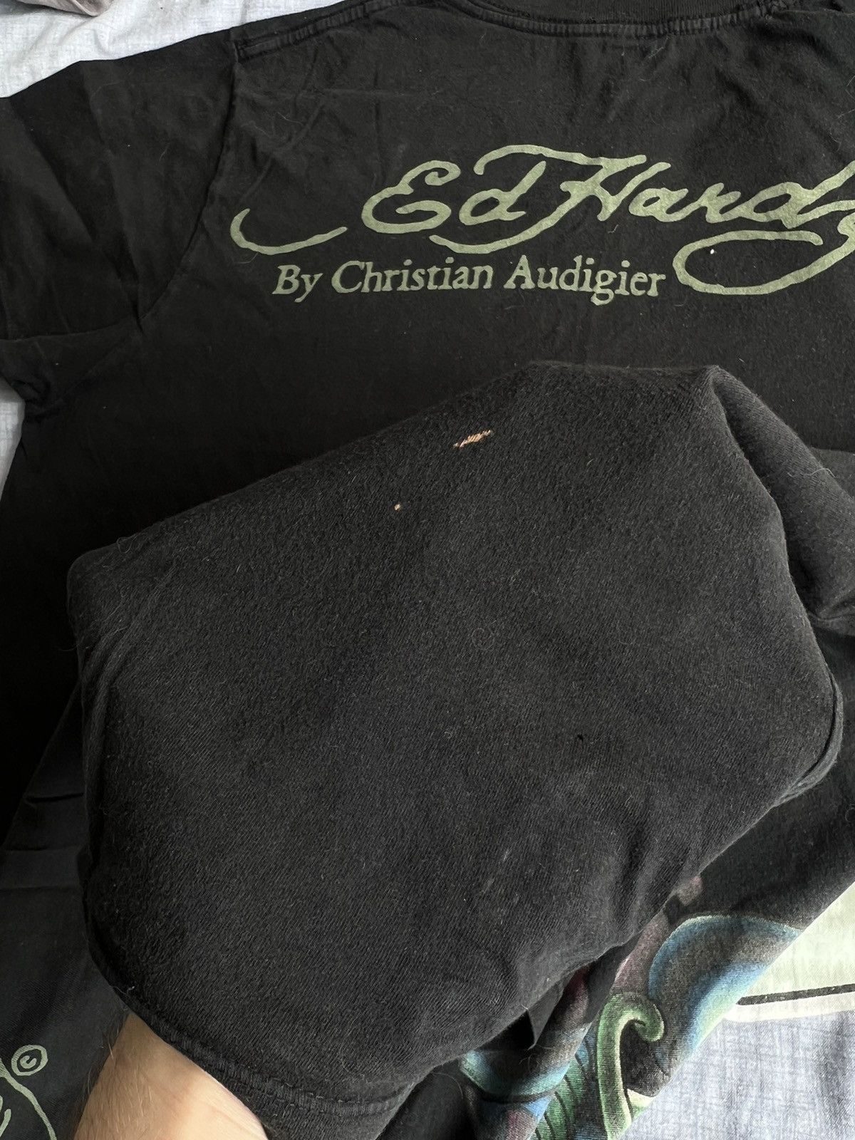Christian Audigier × Ed Hardy × Vintage Vintage Y2K Ed Hardy by Christian Audigier Tee Shirt Size US M / EU 48-50 / 2 - 13 Thumbnail