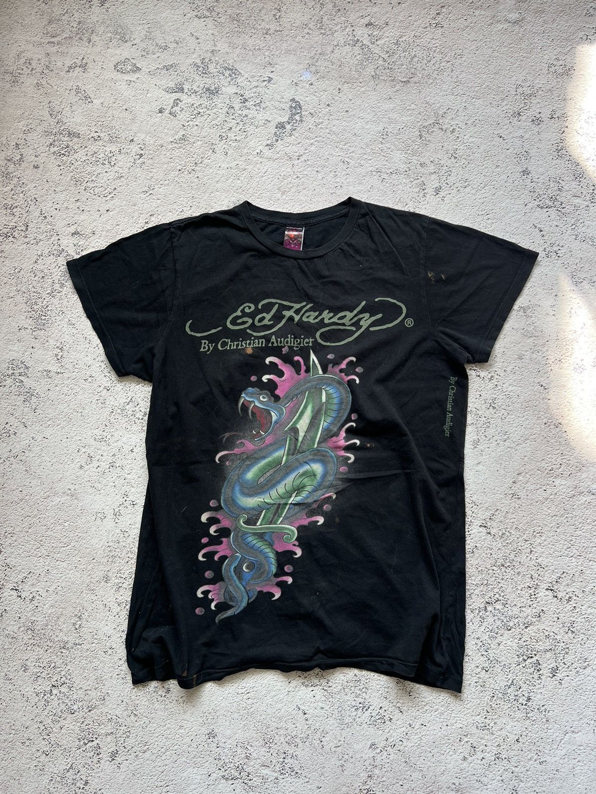 Christian Audigier × Ed Hardy × Vintage Vintage Y2K Ed Hardy by Christian Audigier Tee Shirt Size US M / EU 48-50 / 2 - 2 Thumbnail