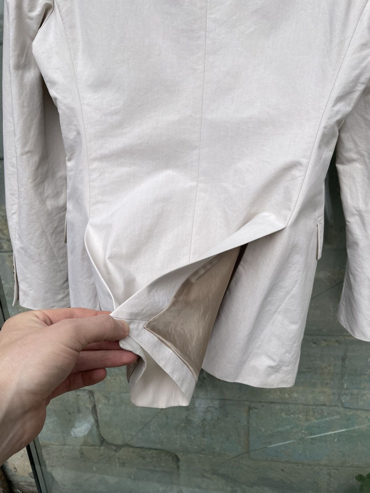 Burberry London 100% Cotton White Milk Blazer Jacket