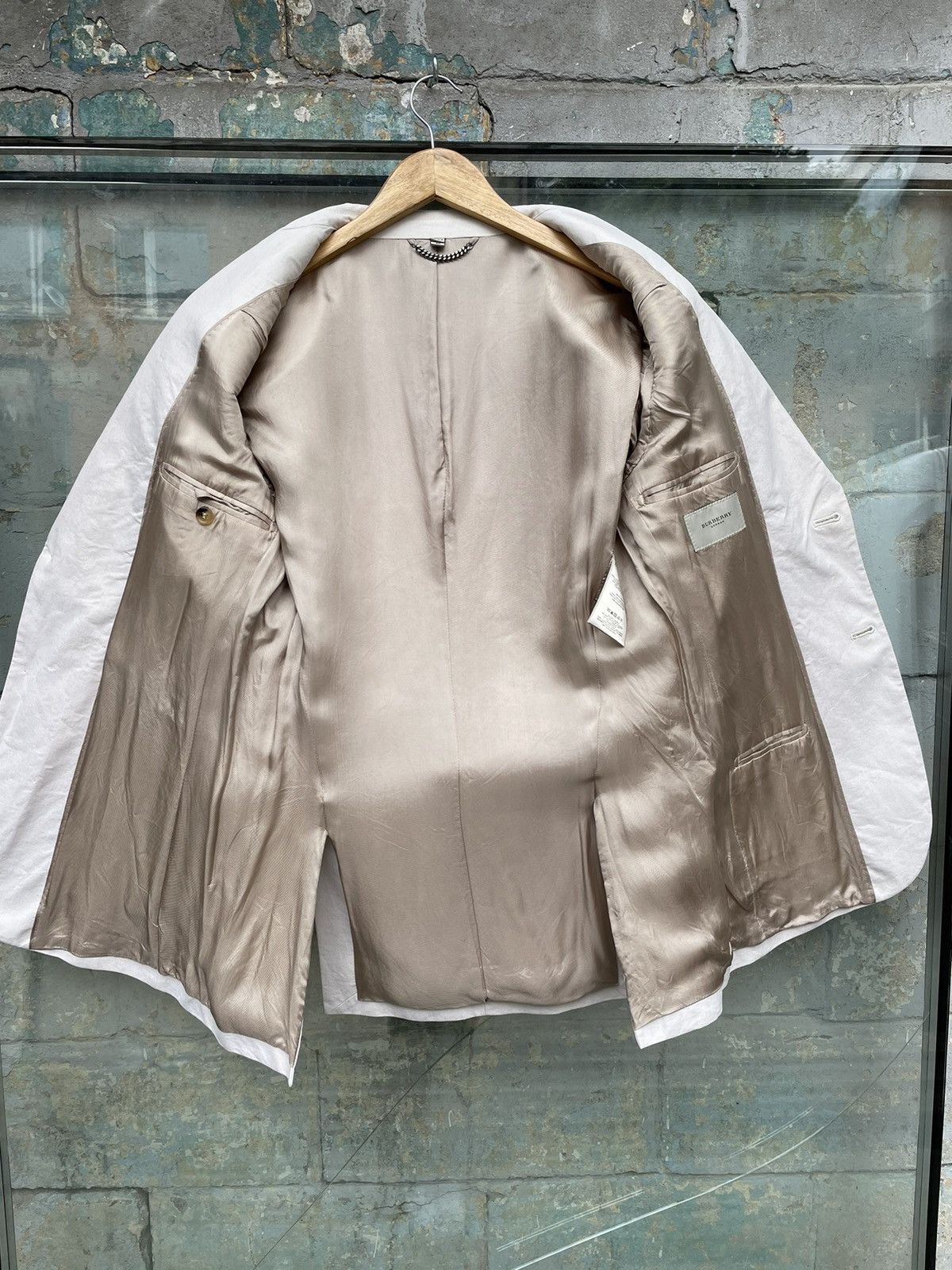 Burberry London 100% Cotton White Milk Blazer Jacket