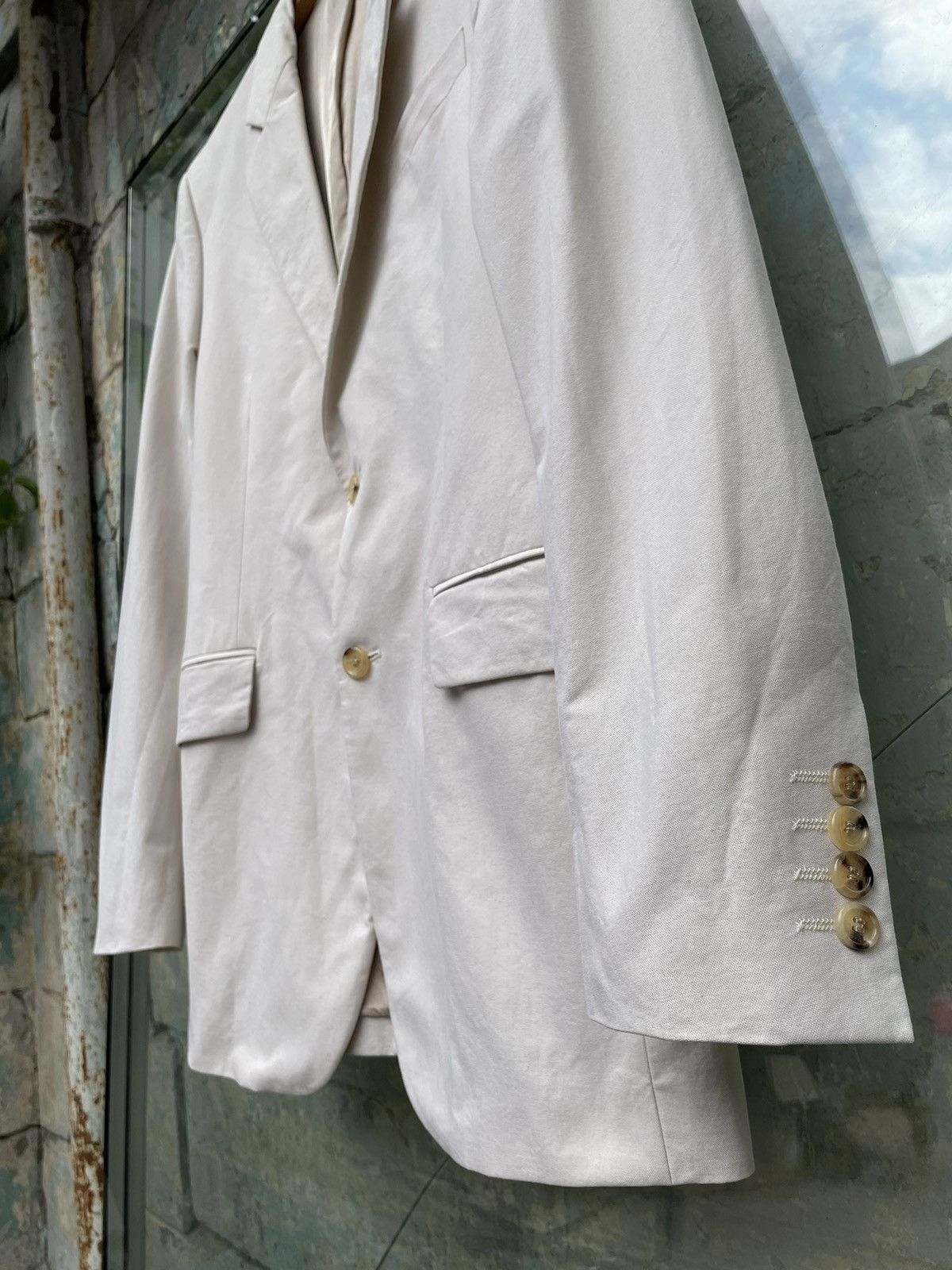 Burberry London 100% Cotton White Milk Blazer Jacket