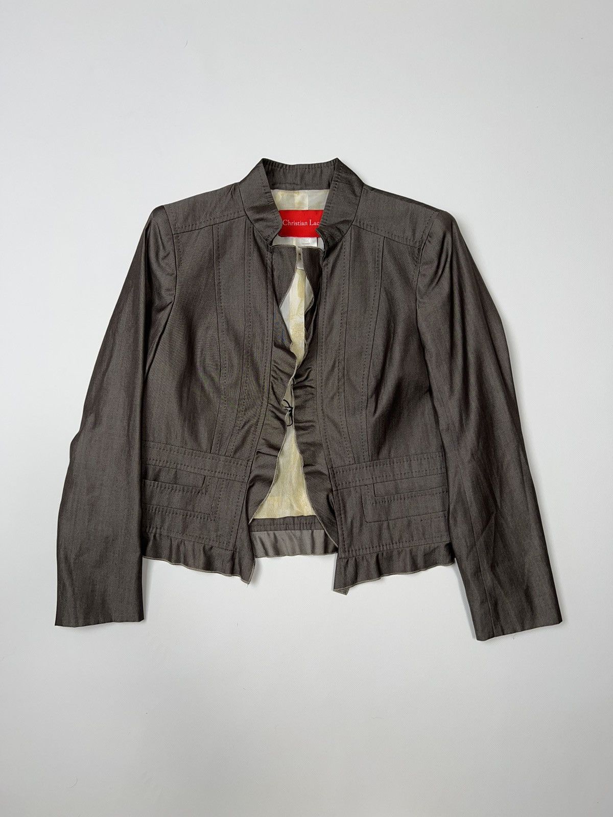 Christian Lacroix Christian Lacroix Wool Silk Blazer Jacket made in France Size S / US 4 / IT 40 - 1 Thumbnail