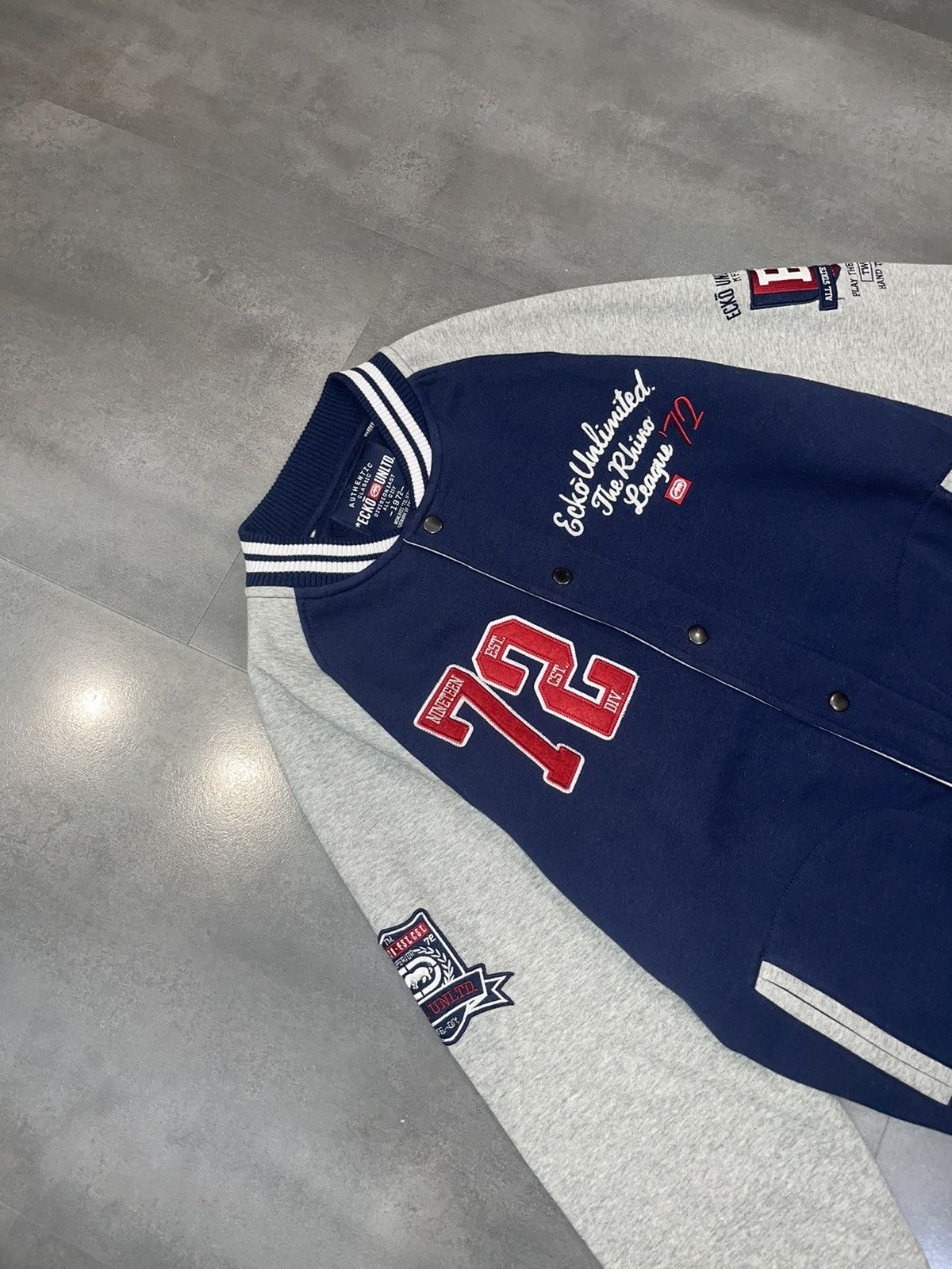 Ecko Unltd. Ecko Unltd. Two Tone University Varsity Bomber Jacket Size US L / EU 52-54 / 3 - 10 Thumbnail