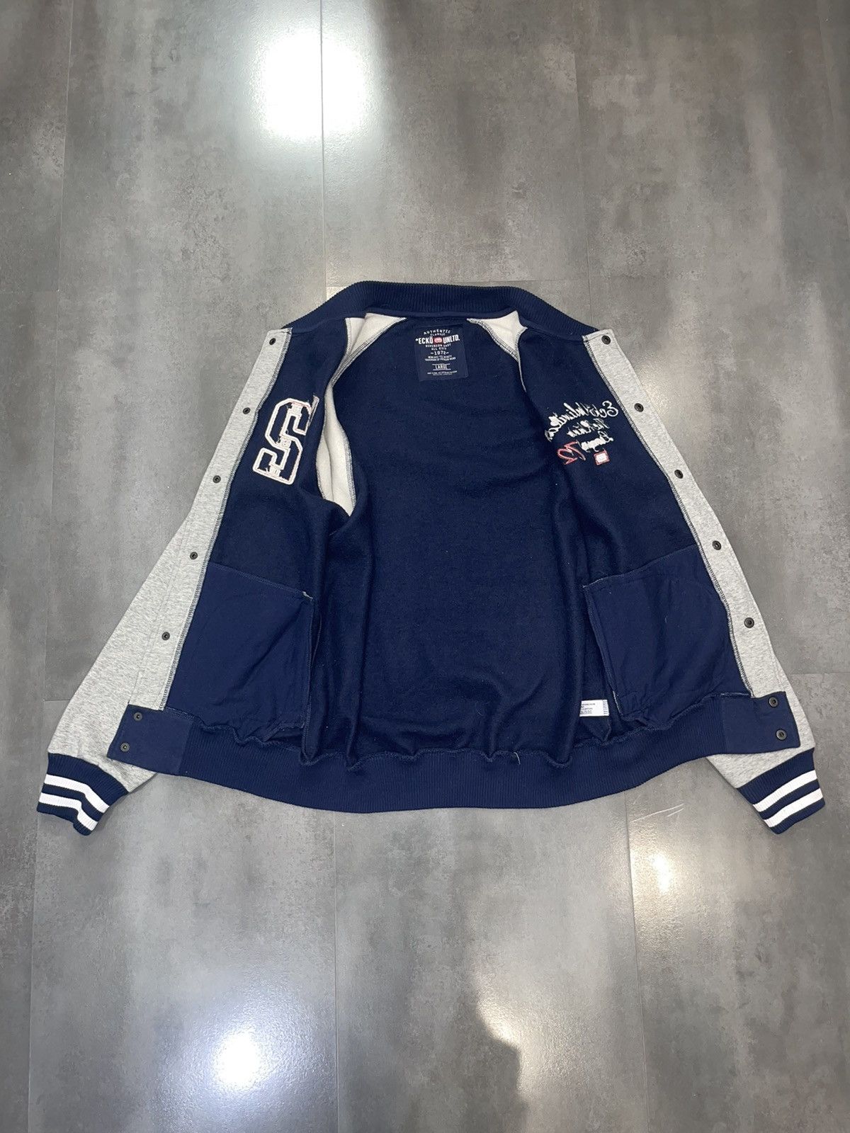 Ecko Unltd. Ecko Unltd. Two Tone University Varsity Bomber Jacket Size US L / EU 52-54 / 3 - 16 Thumbnail