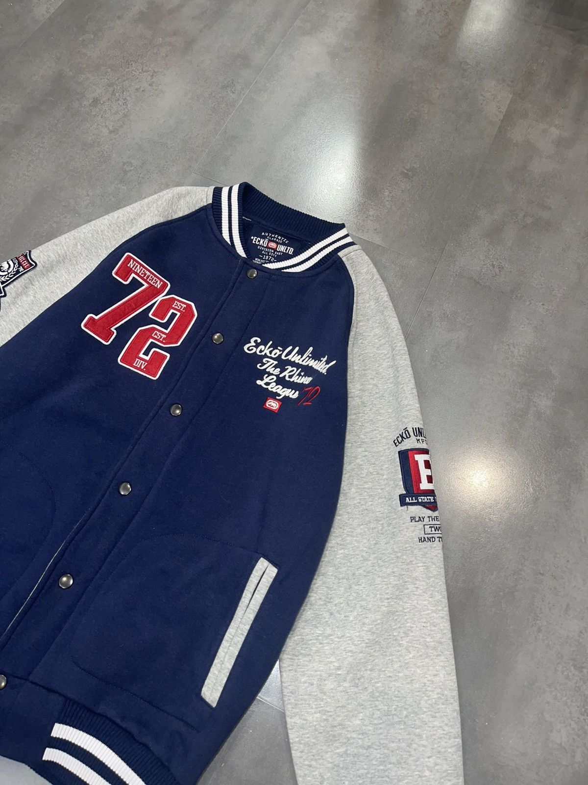 Ecko Unltd. Ecko Unltd. Two Tone University Varsity Bomber Jacket Size US L / EU 52-54 / 3 - 9 Thumbnail