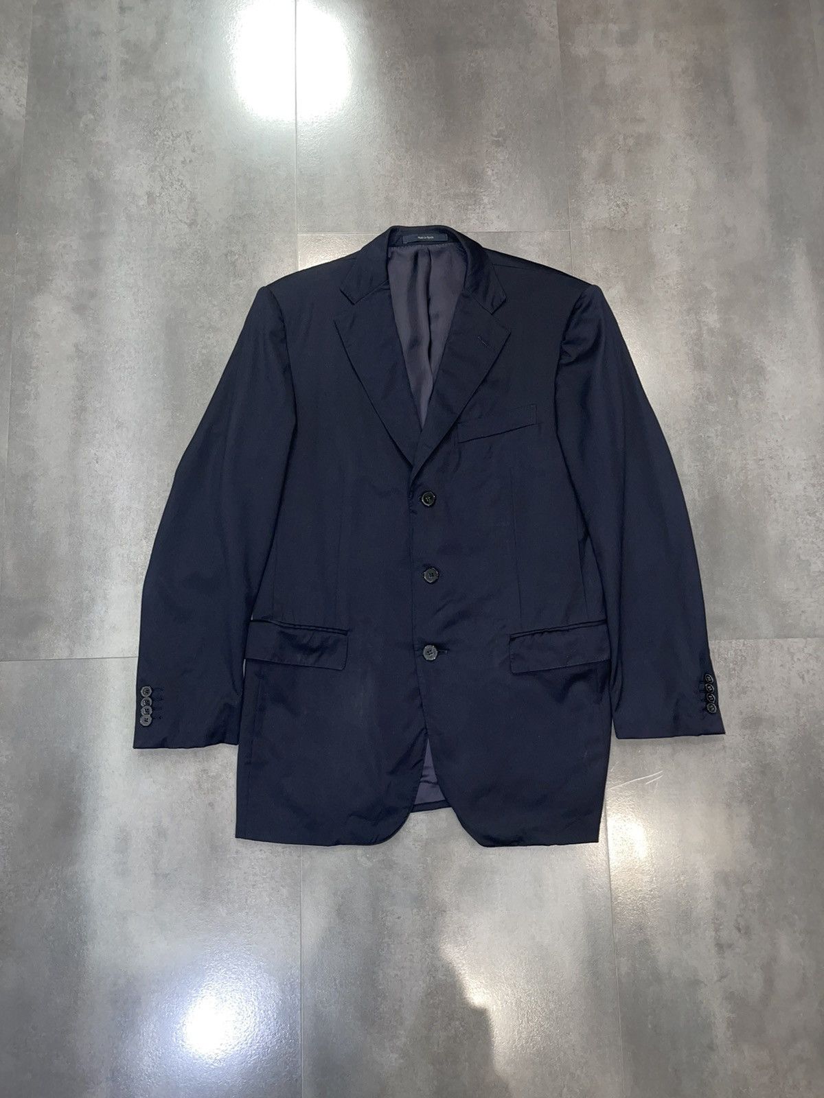 Ermenegildo Zegna Ermenegildo Zegna Navy Wool Blazer Size 42R - 1 Thumbnail