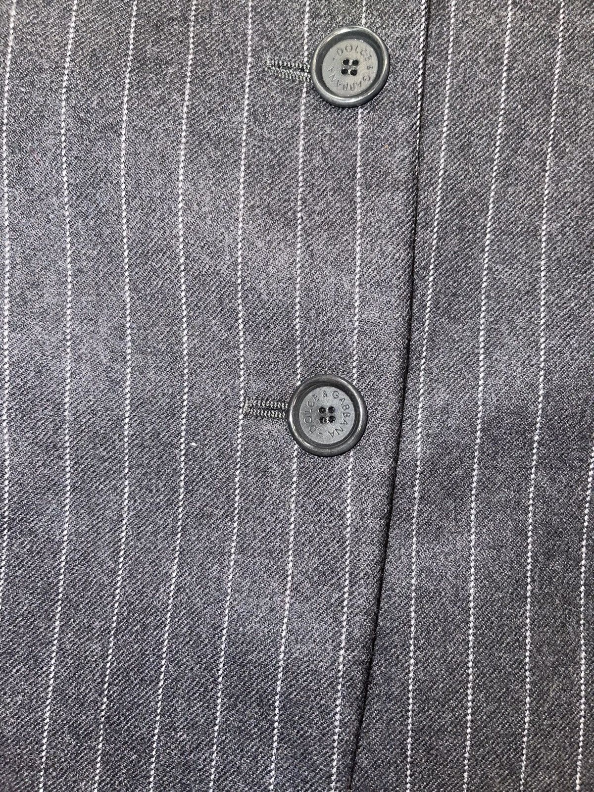 Dolce & Gabbana Dolce & Gabbana Gray Striped Wool Blazer Size 36R - 9 Thumbnail