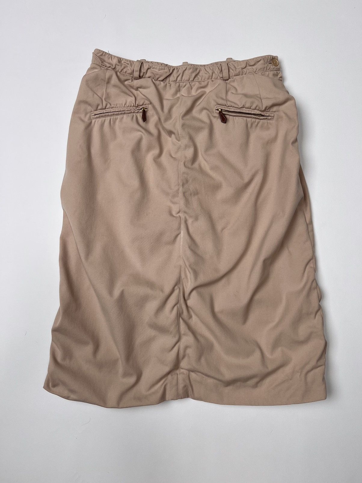 image of Hermes Paris Vintage Skirt With Pocket in Beige Light Pink, Women's (Size 31)