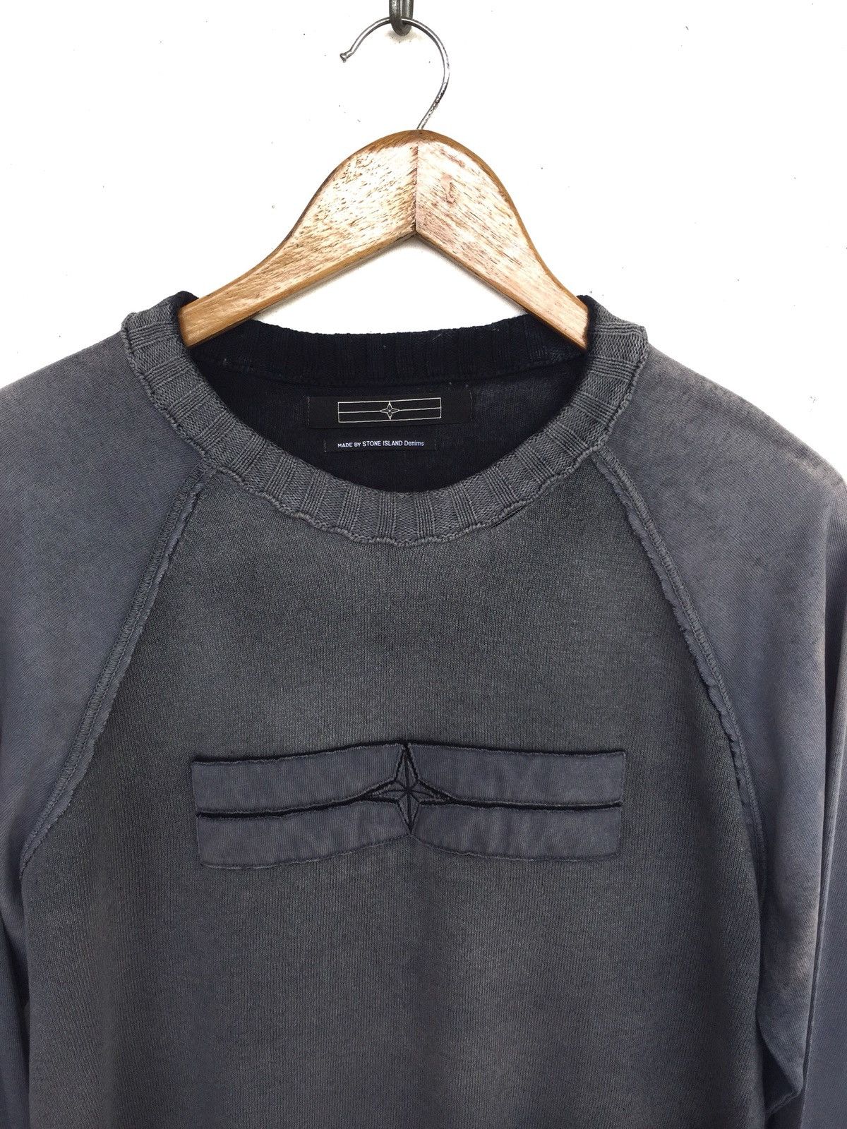 Stone Island SS07 SI ™️ Logo Distressed Oversized Jumper Sweater Size US M / EU 48-50 / 2 - 2 Thumbnail