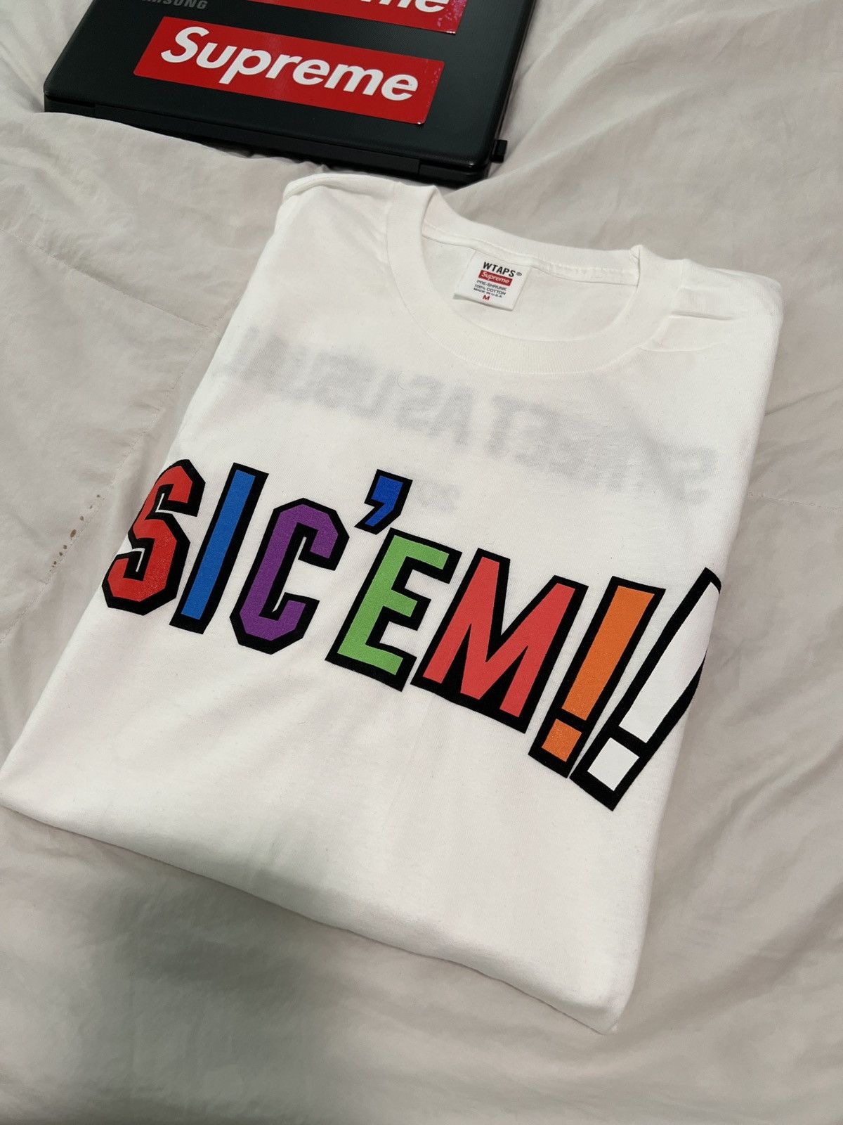 image of Supreme Wtaps Sic’Em! in White, Men's (Size Medium)